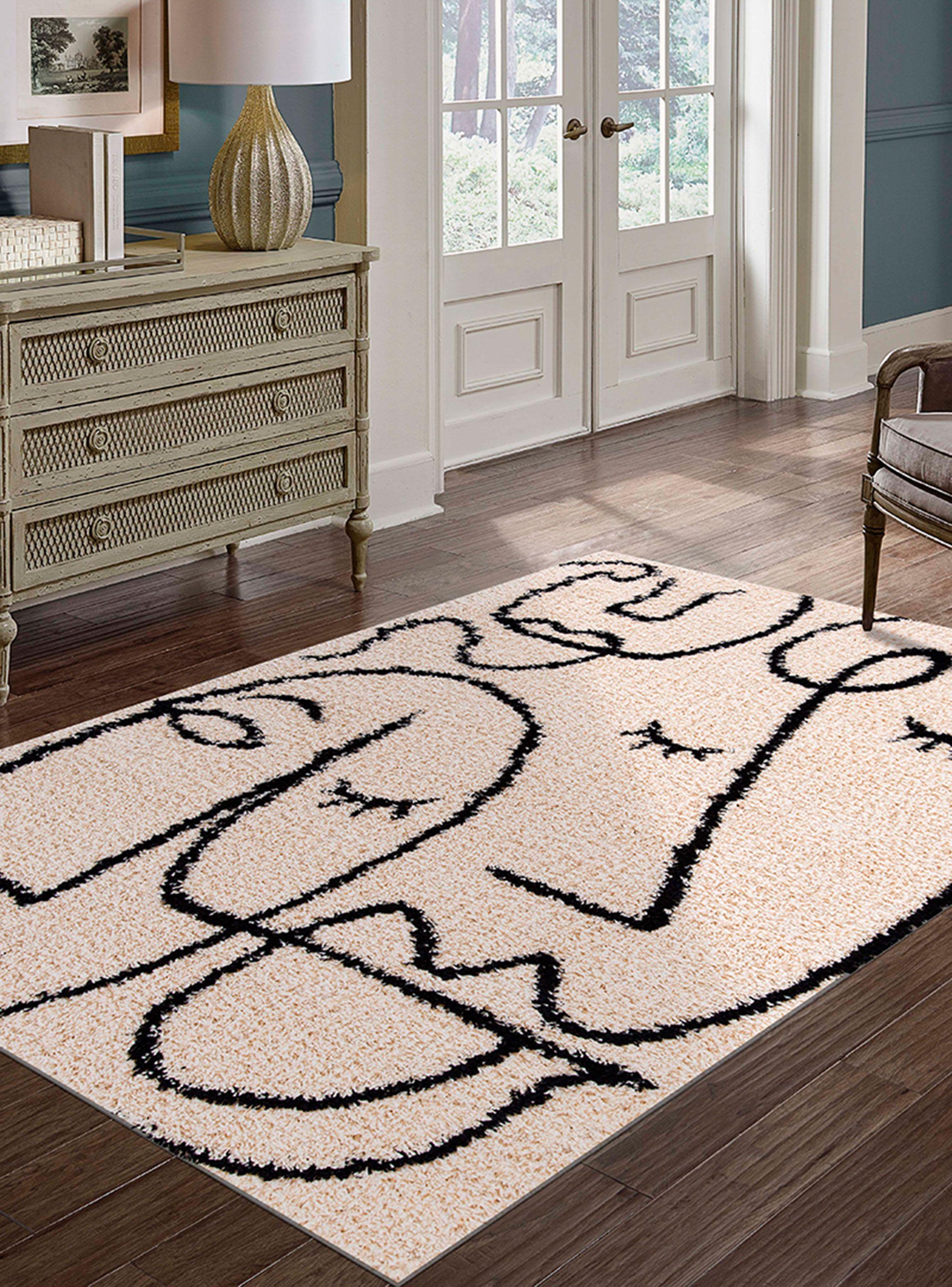 Alfombra Shaggy Monet 150x200 cm Beige-2