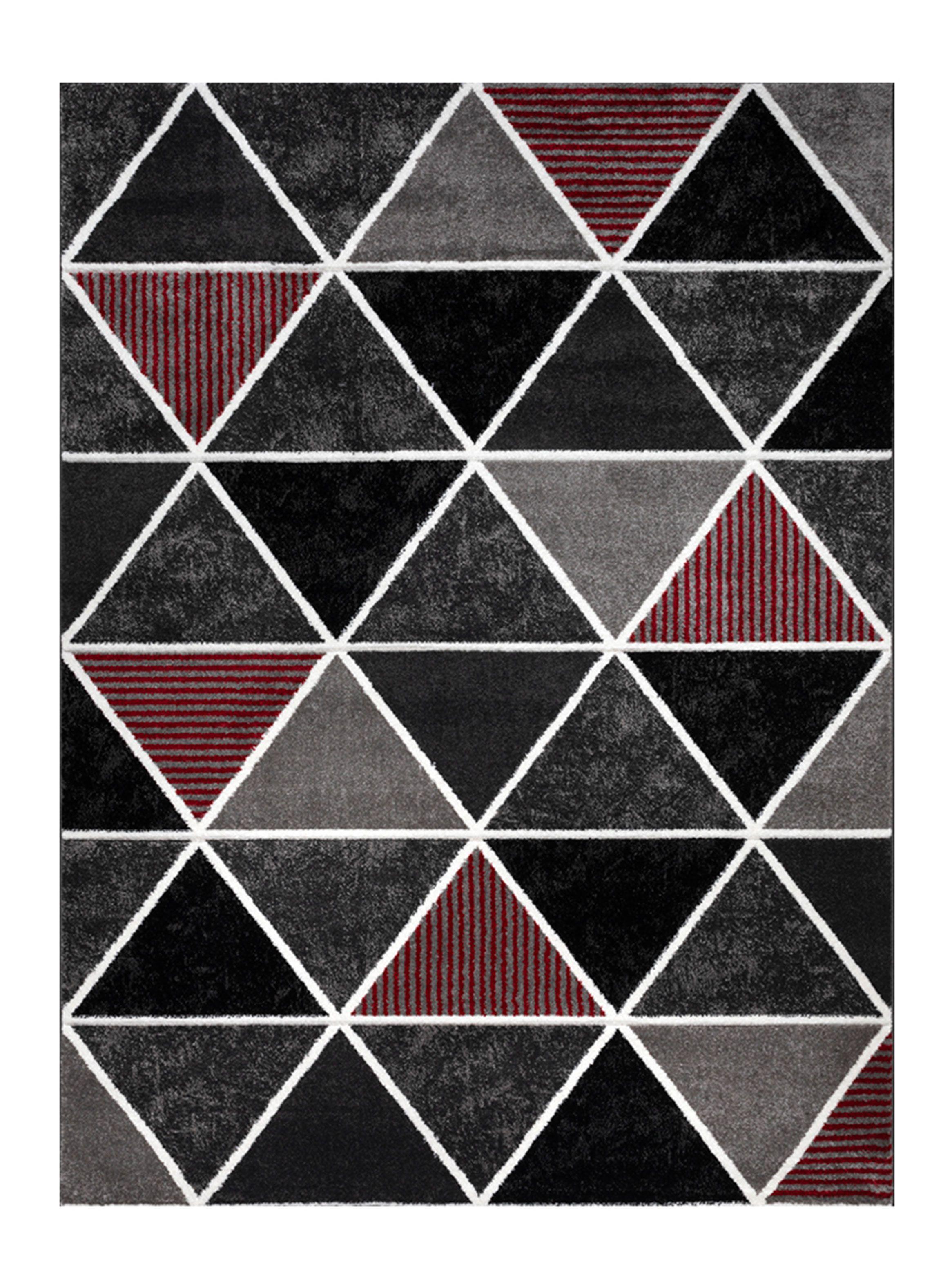 Alfombra Avangard 150x200 cm Negro Rojo-0