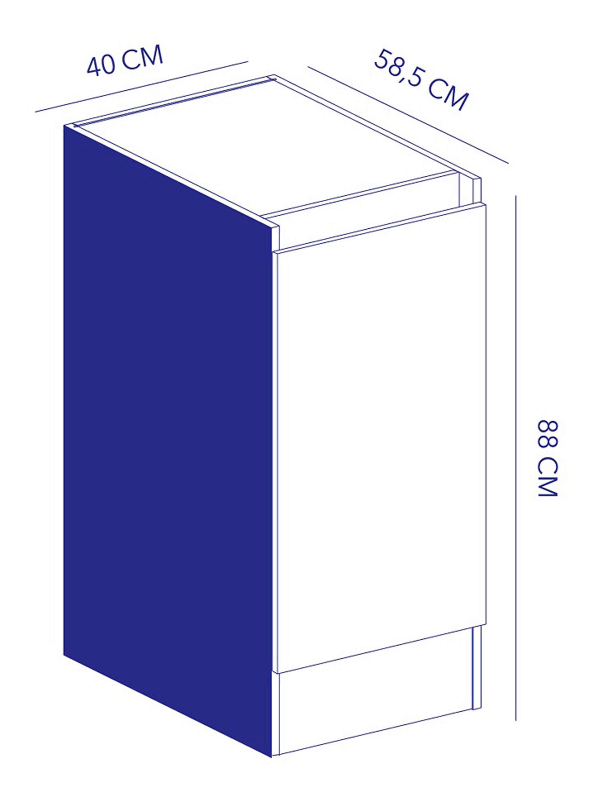 Mueble Base Acacia 1 Puerta 40 cm-1
