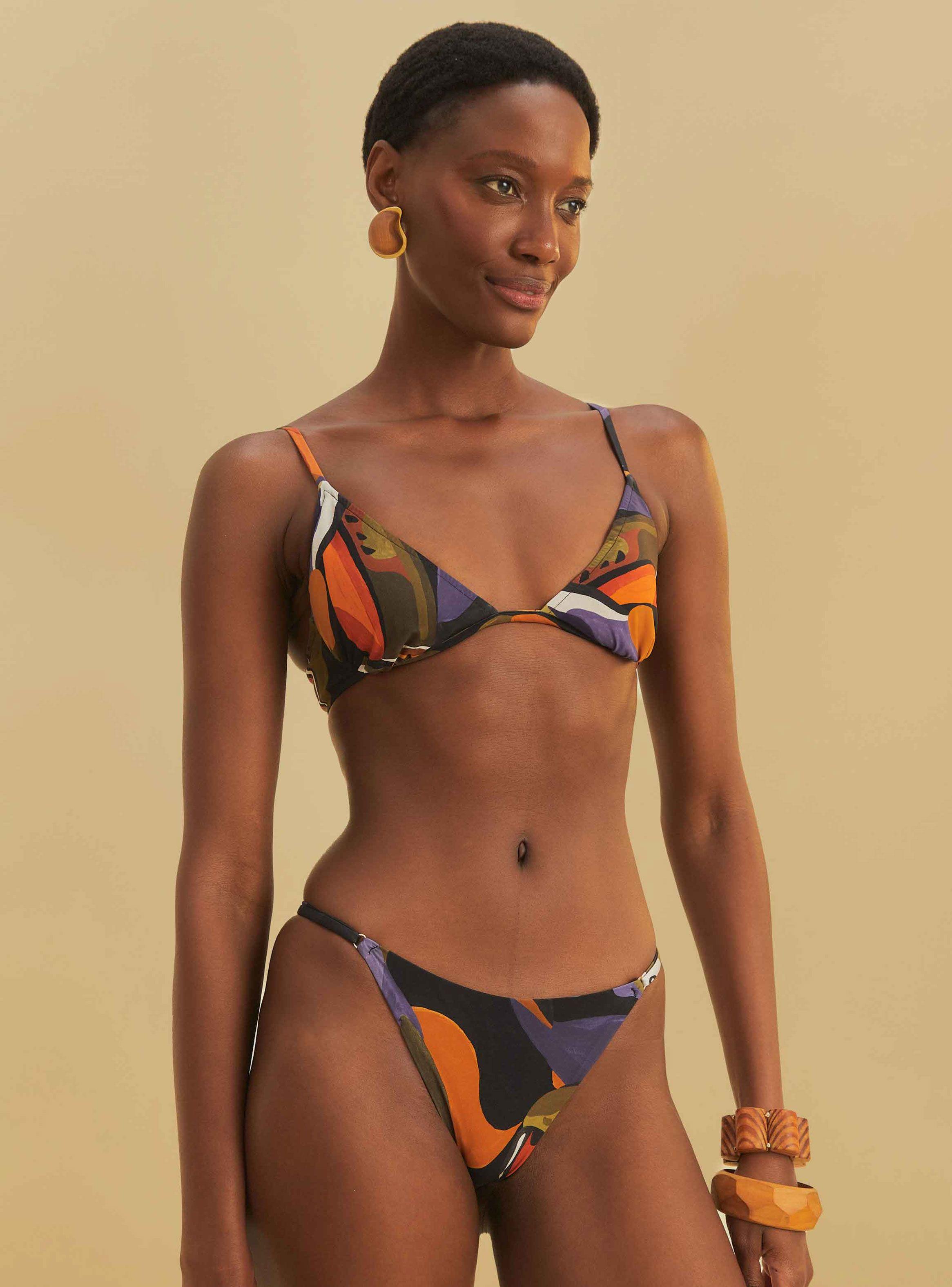 Bikini Triángulos Estampado Tucanes-0