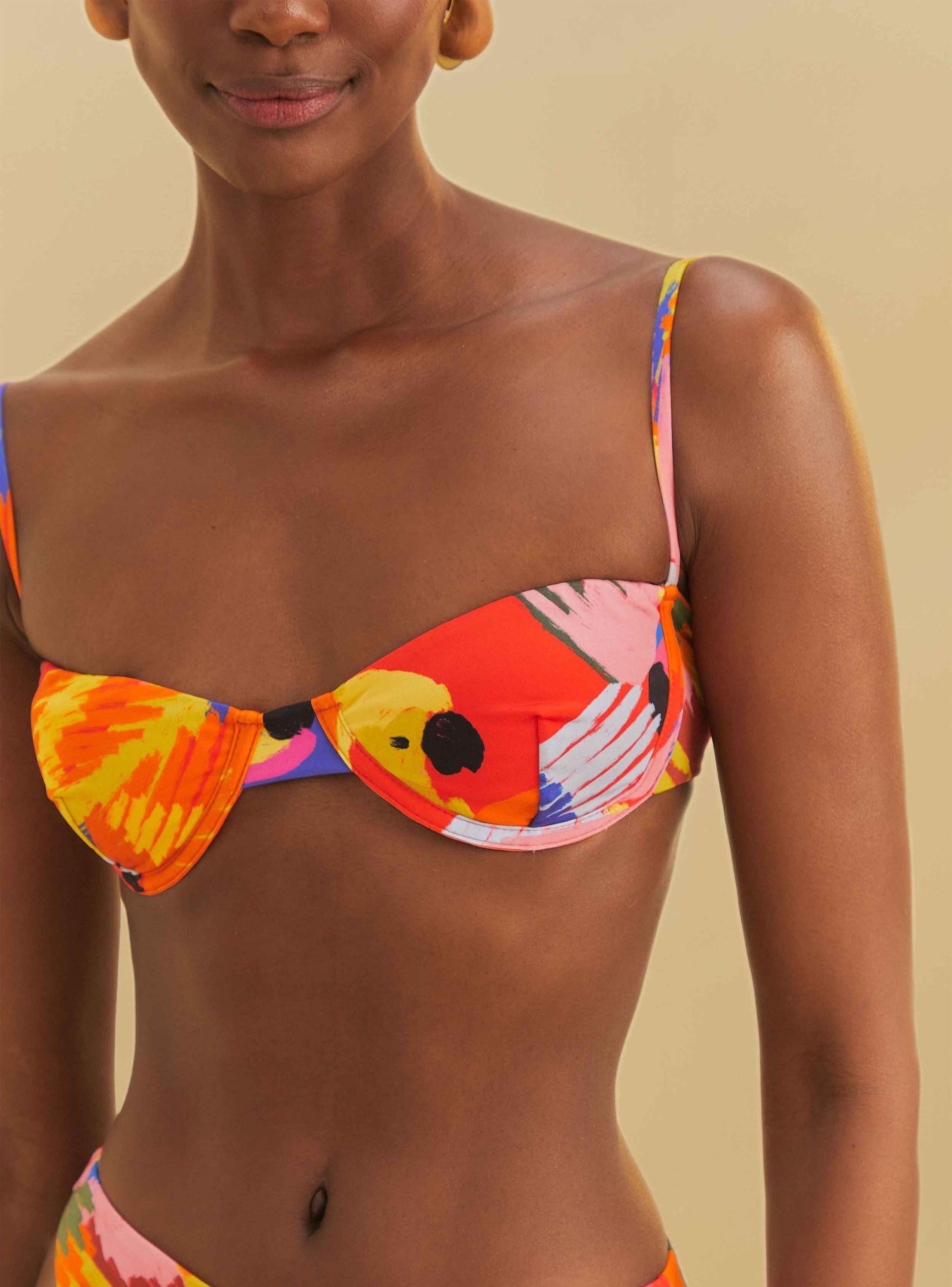 Bikini Tiro Medio Estampado Guacamayos-2