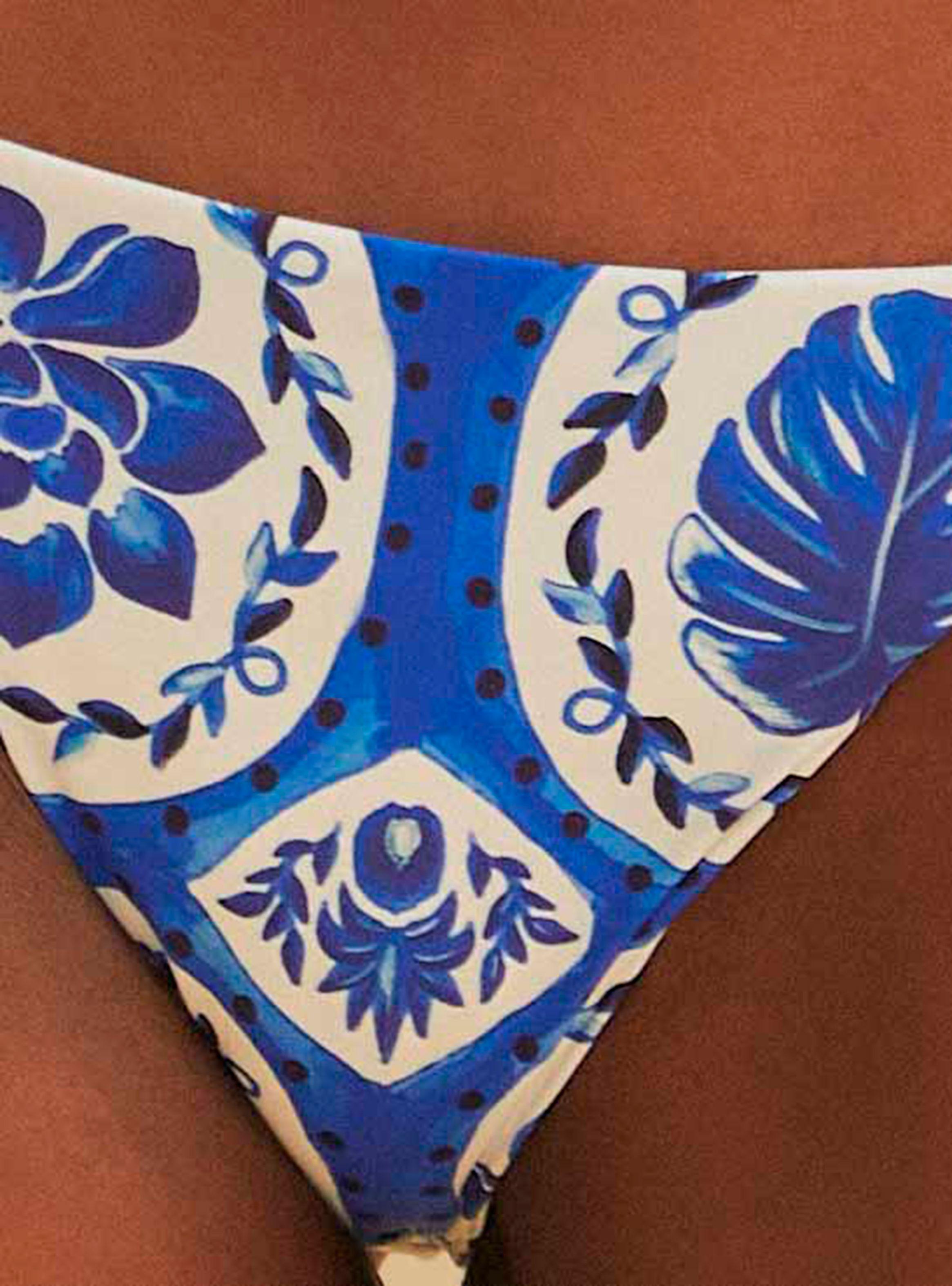 Bikini Triángulos Estampado Flores-4