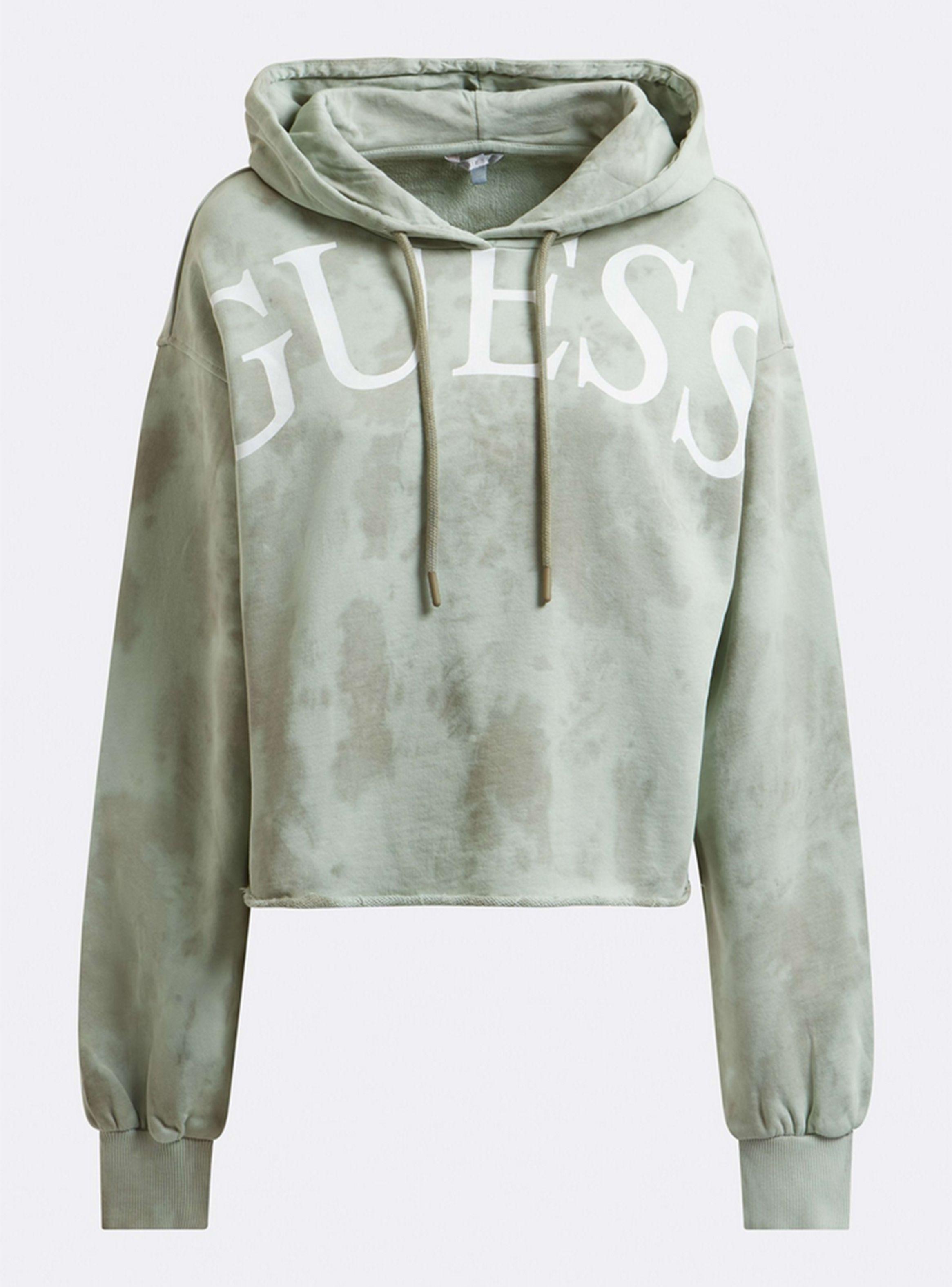 Polerón Logo Crop Hoodie Verde-2