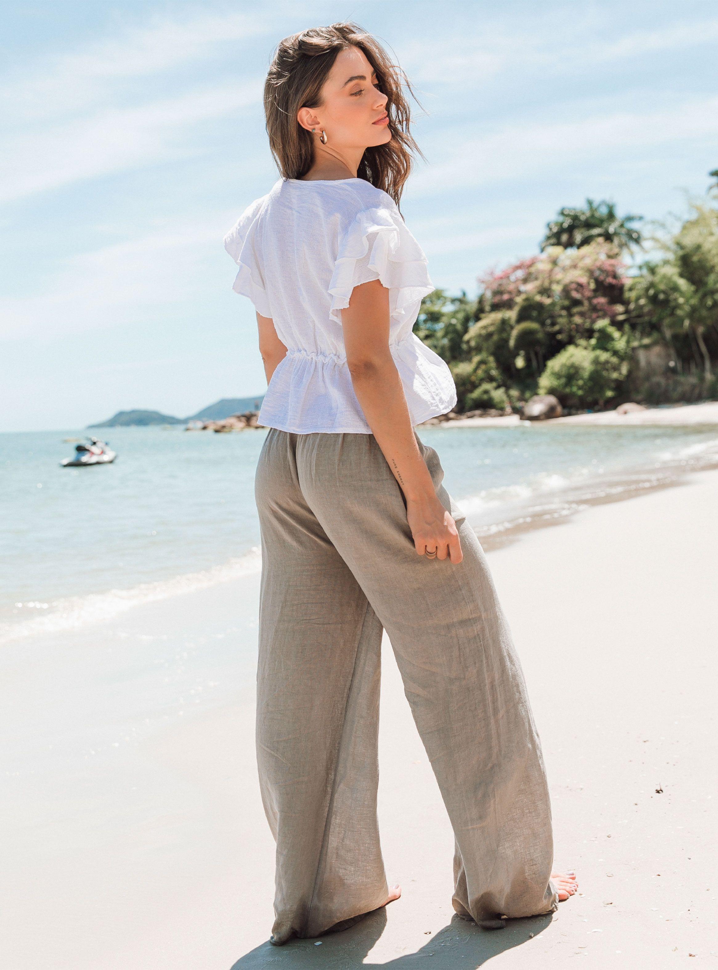 Pantalón de Lino Cover Up-3