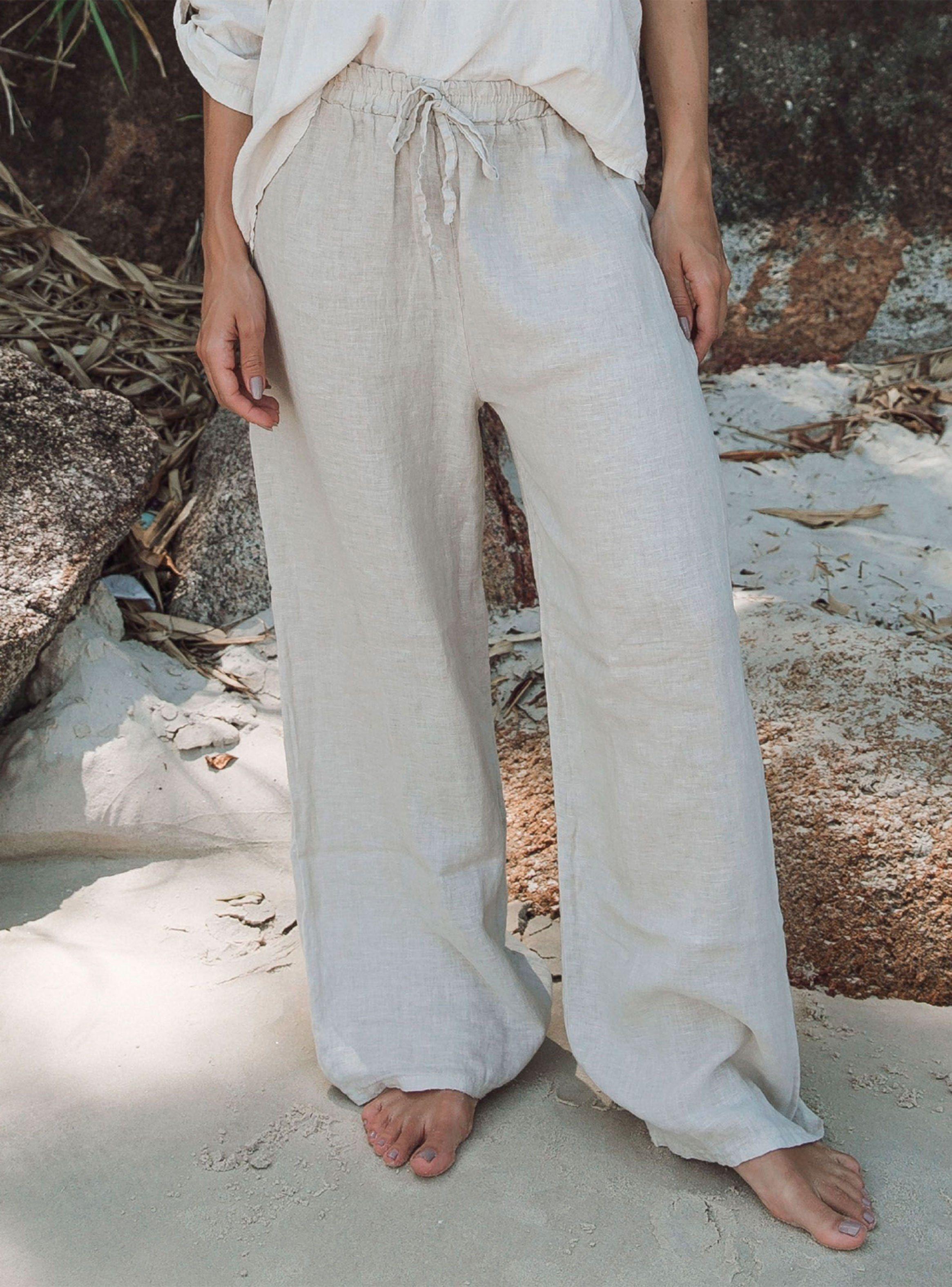 Pantalón de Lino Cover Up-0