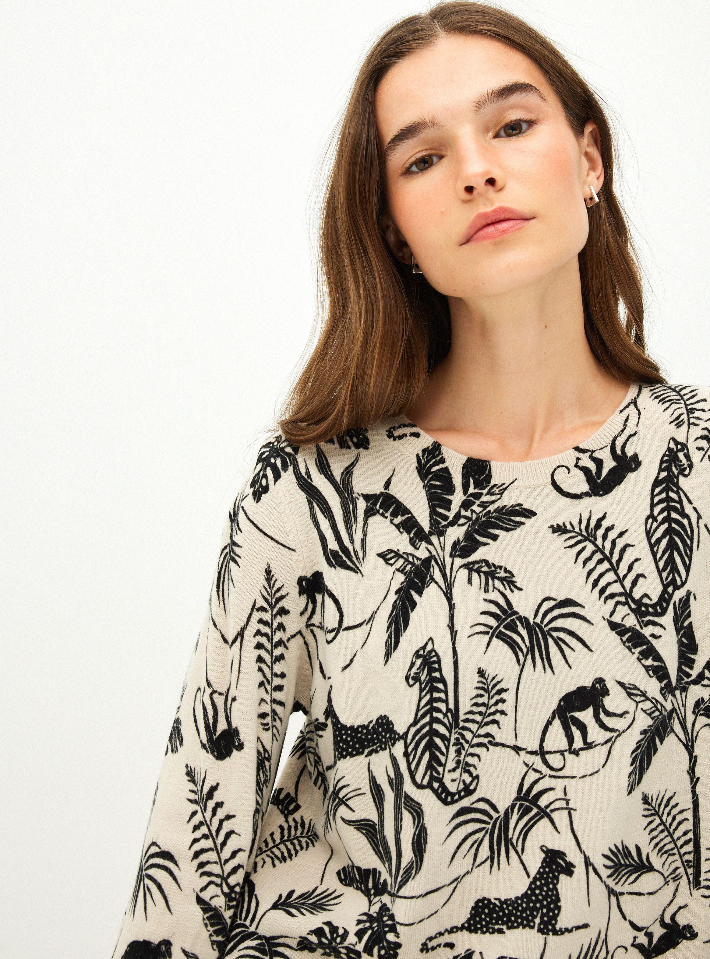 Sweater Estampado Corte Redondo-2
