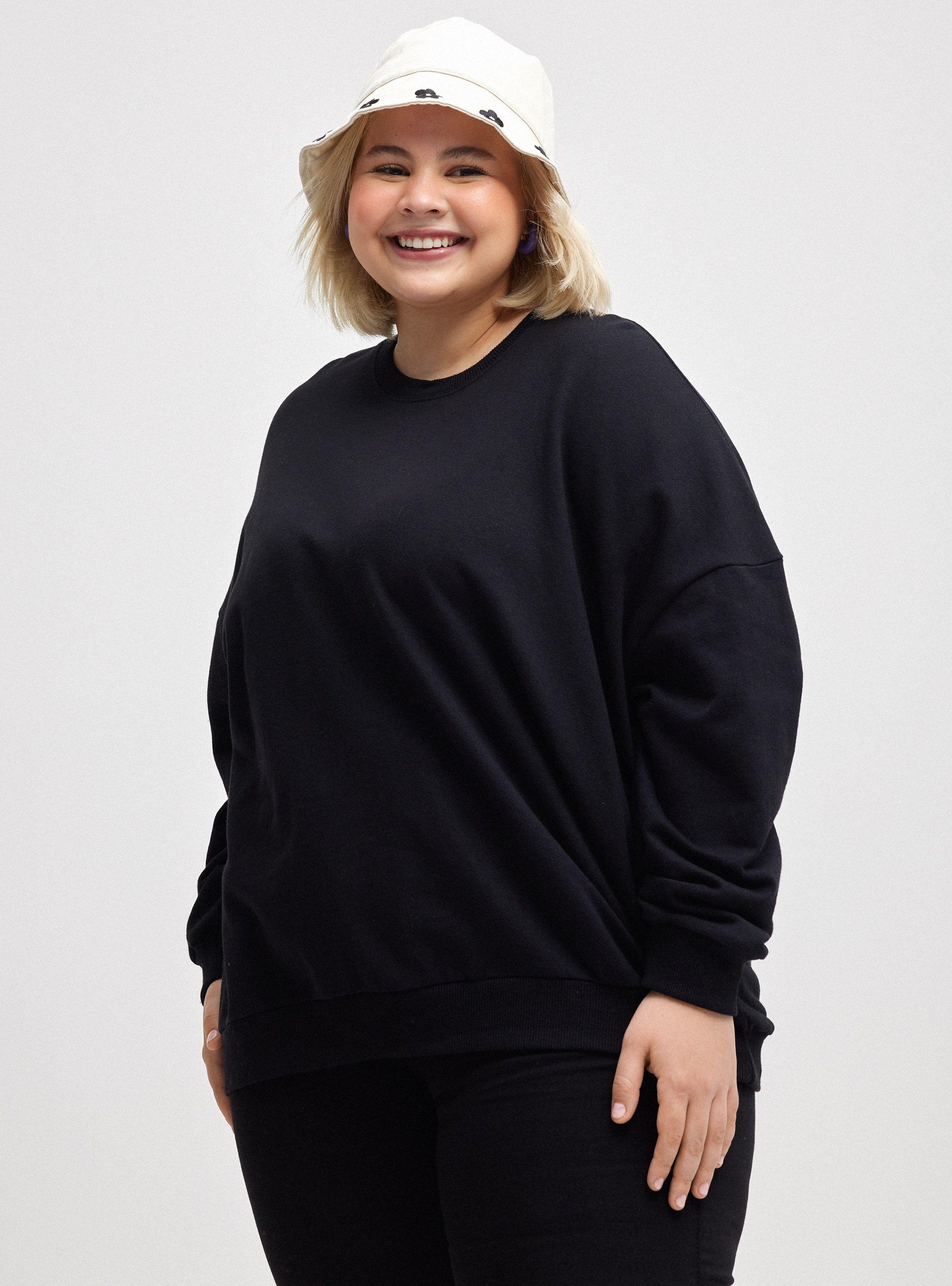 Polerón Oversize Con Cuello Redondo Plus Size-0