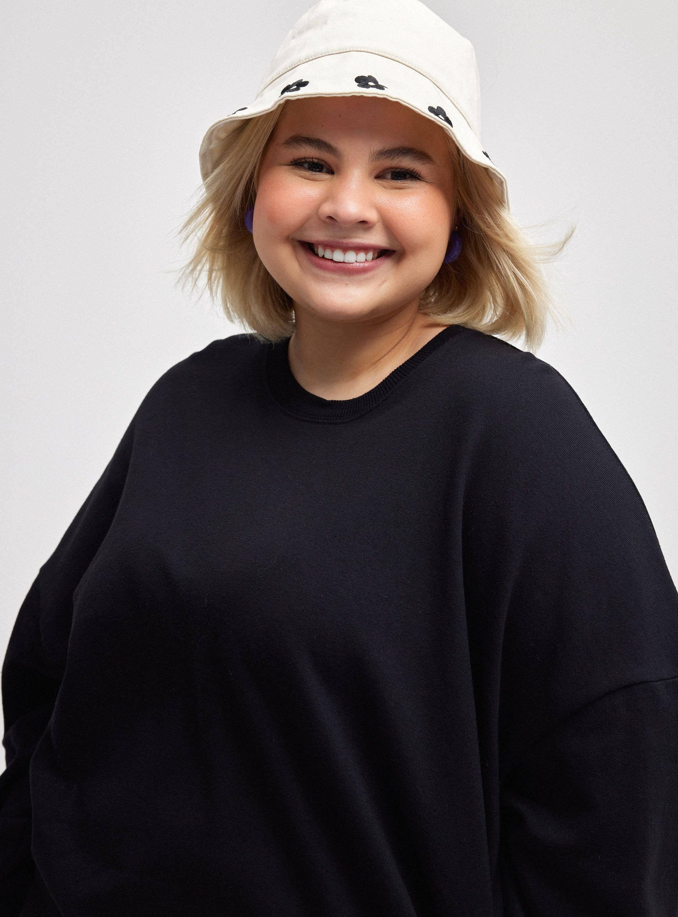 Polerón Oversize Con Cuello Redondo Plus Size-2