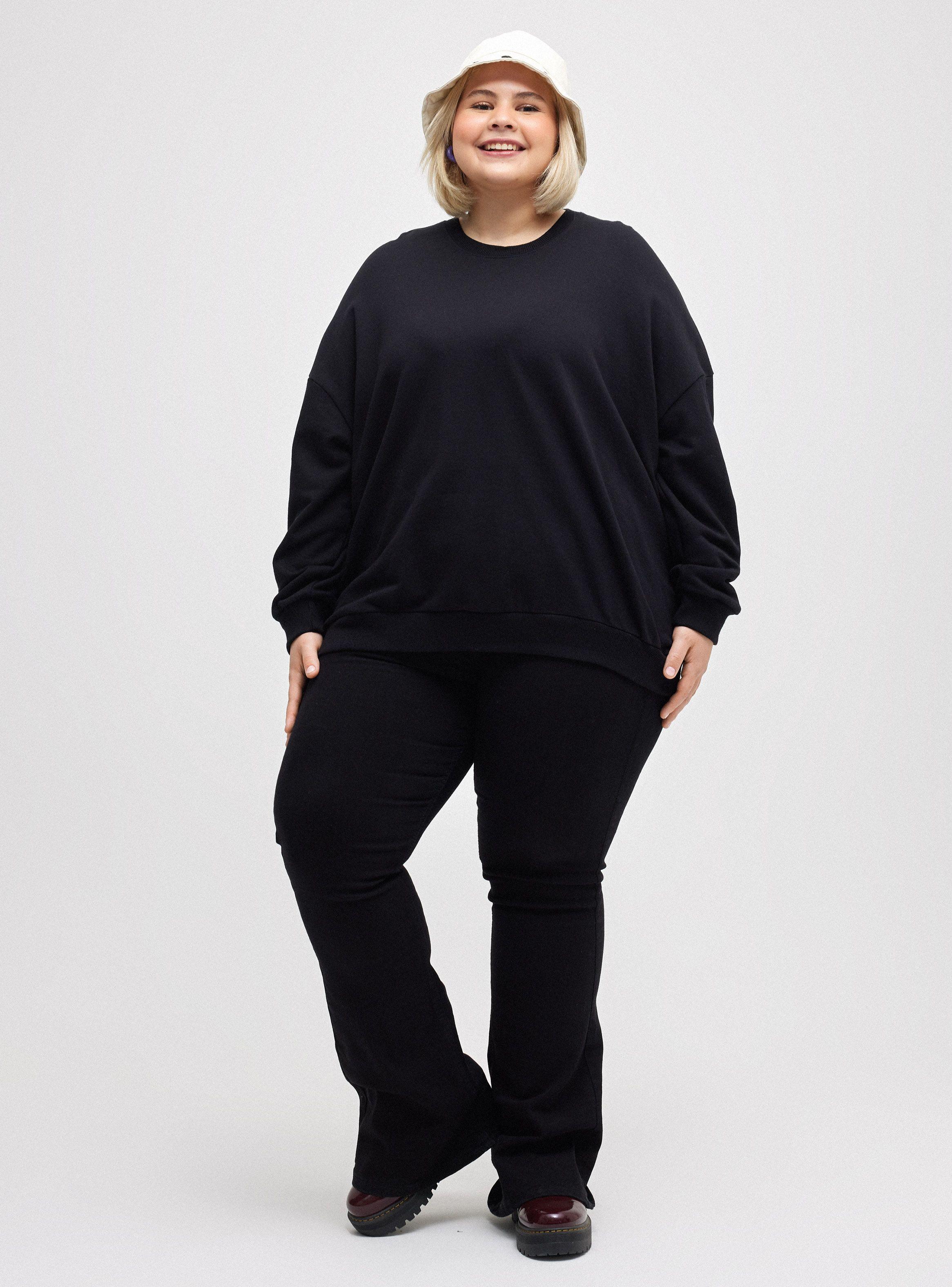 Polerón Oversize Con Cuello Redondo Plus Size-3