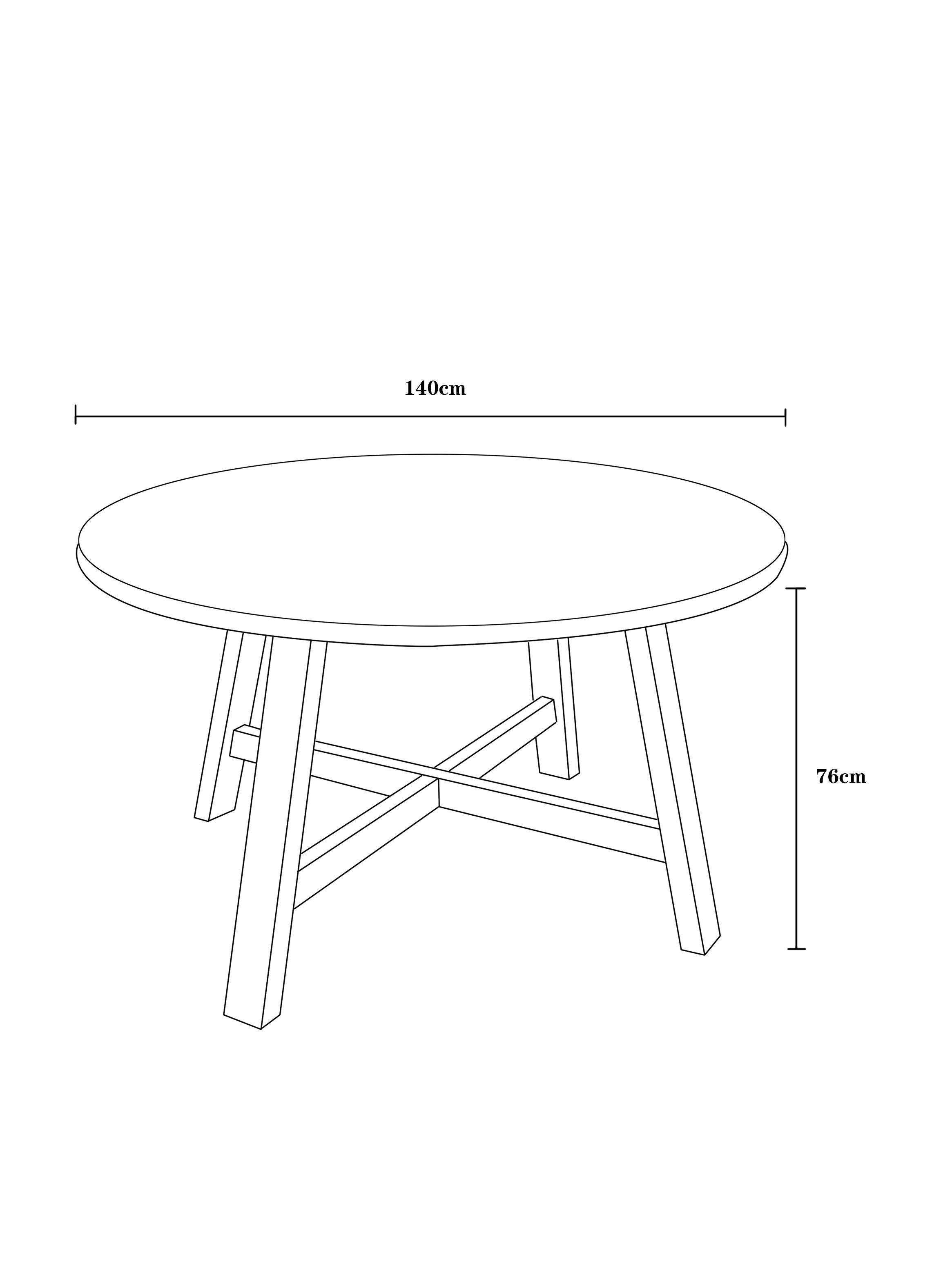 Mesa de Comedor Rond 140 cm Redonda-2