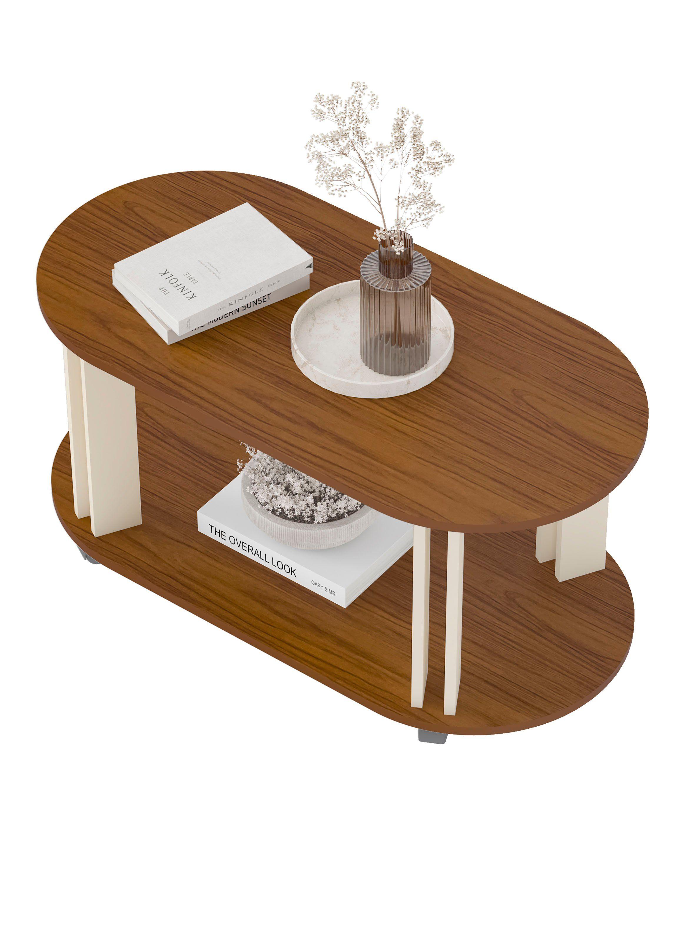 Mesa de Centro Mundi Ovalada 45x91 cm-3