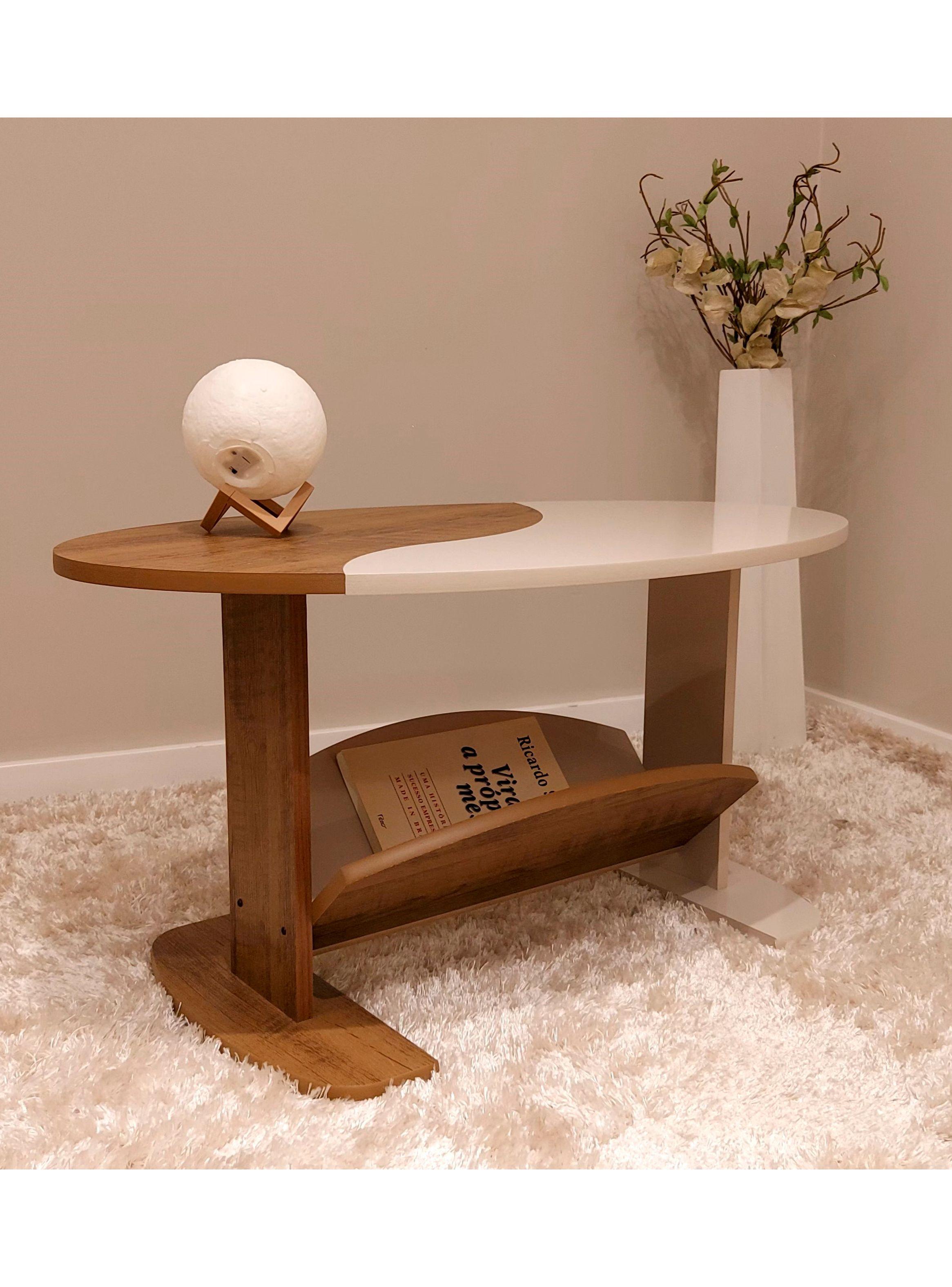 Mesa de Centro Isis Ovalada 45x80 cm-4