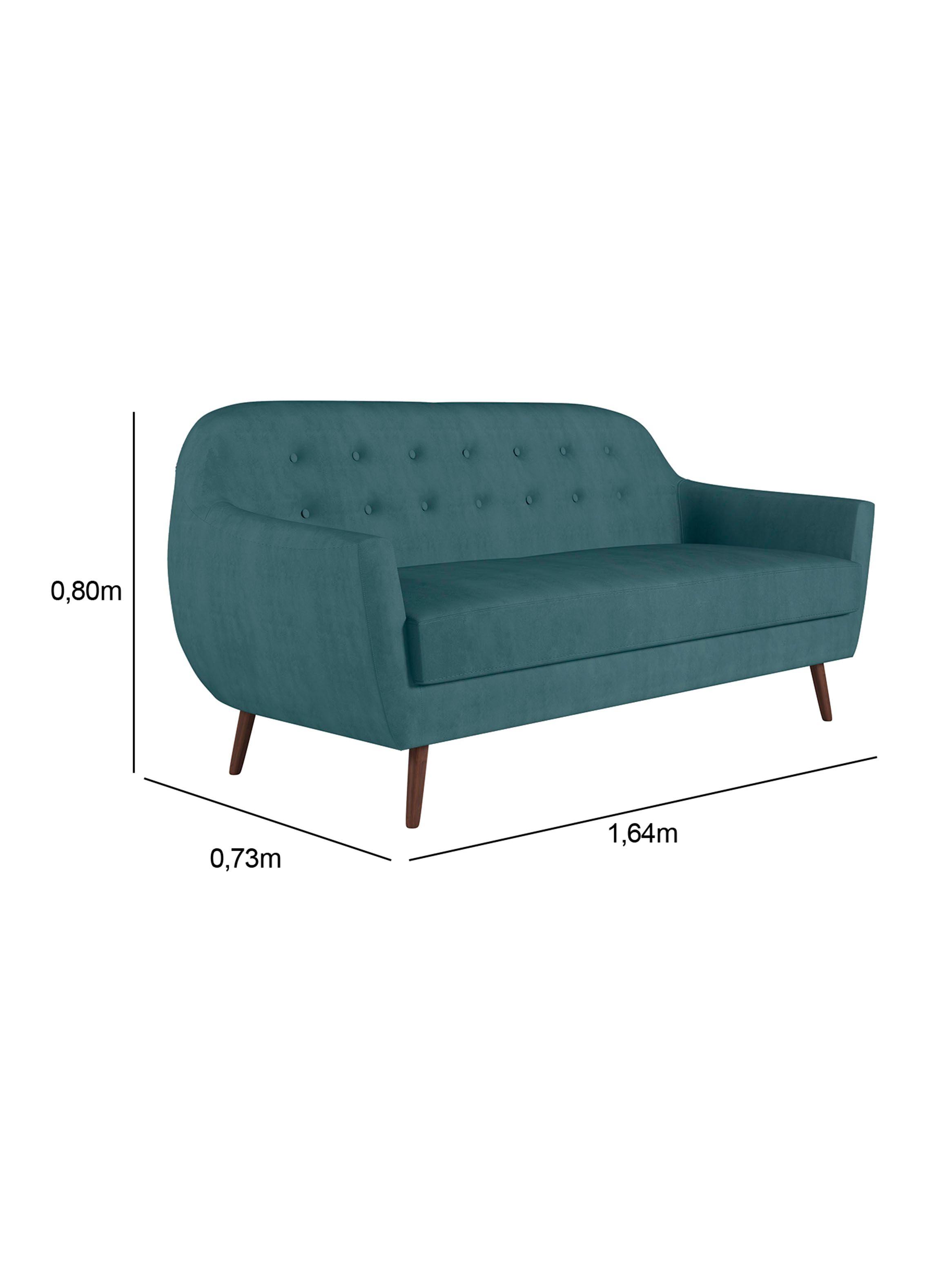 Sofá 3 Cuerpos Mykonos Verde Esmeralda-1