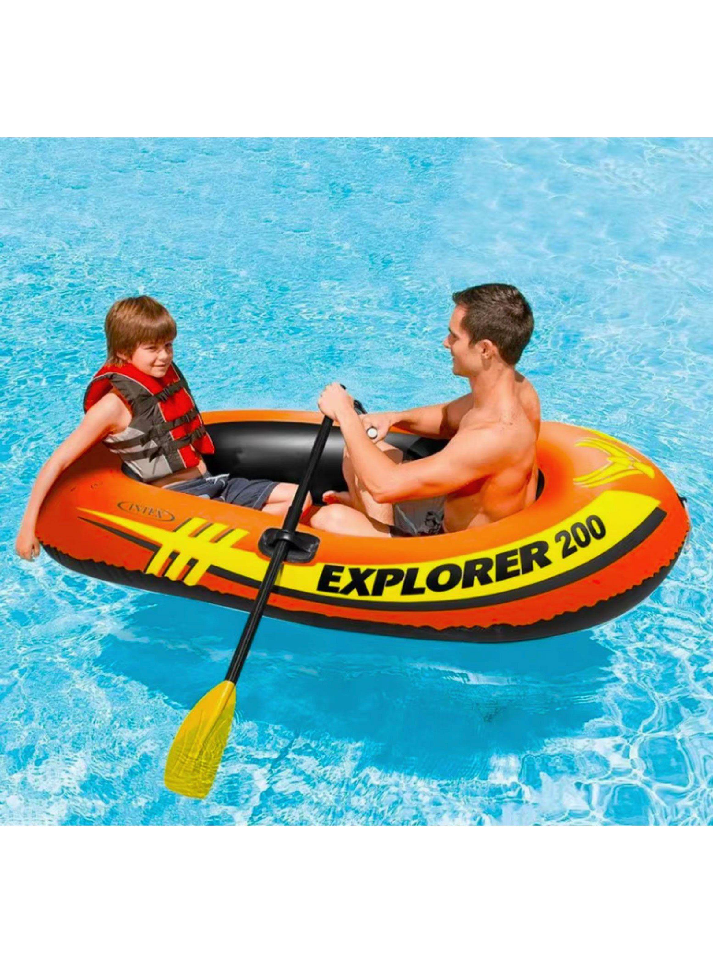 Bote Inflable Explorer 200 + Remos-4