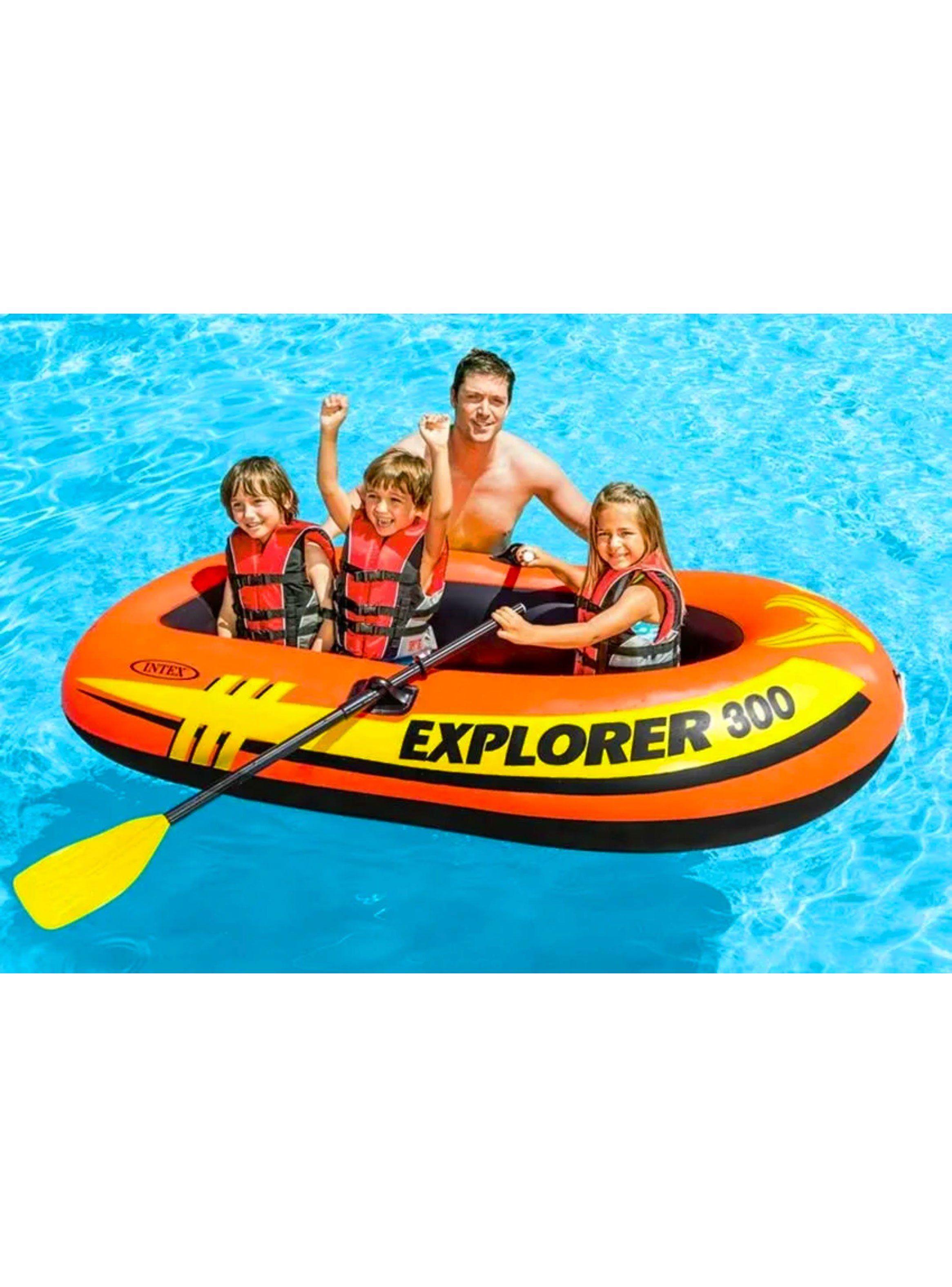 Bote Inflable Explorer 200 + Remos-5