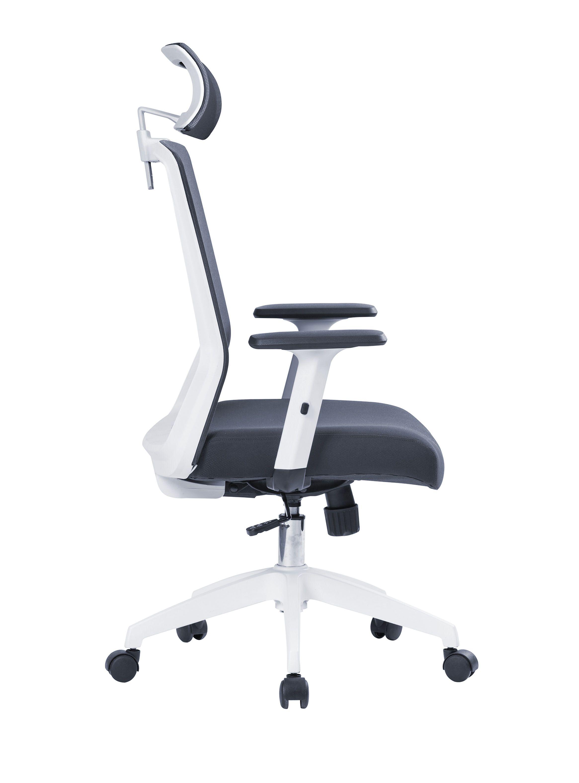 Silla Escritorio Tossy Blanca con Cabecero-2