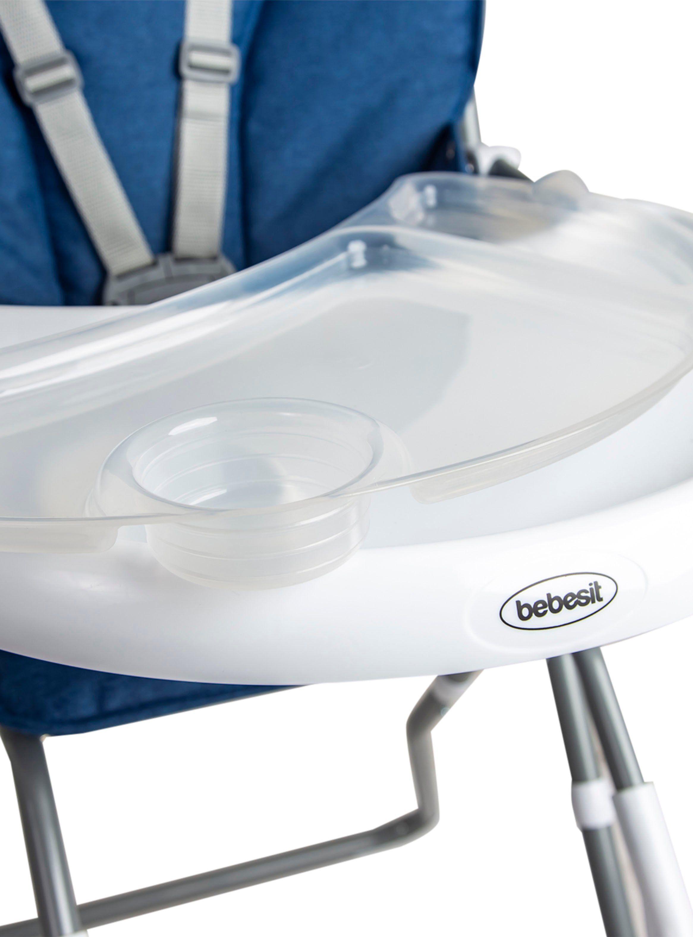 Silla de Comer Plegable Vectra Azul Bebesit-3