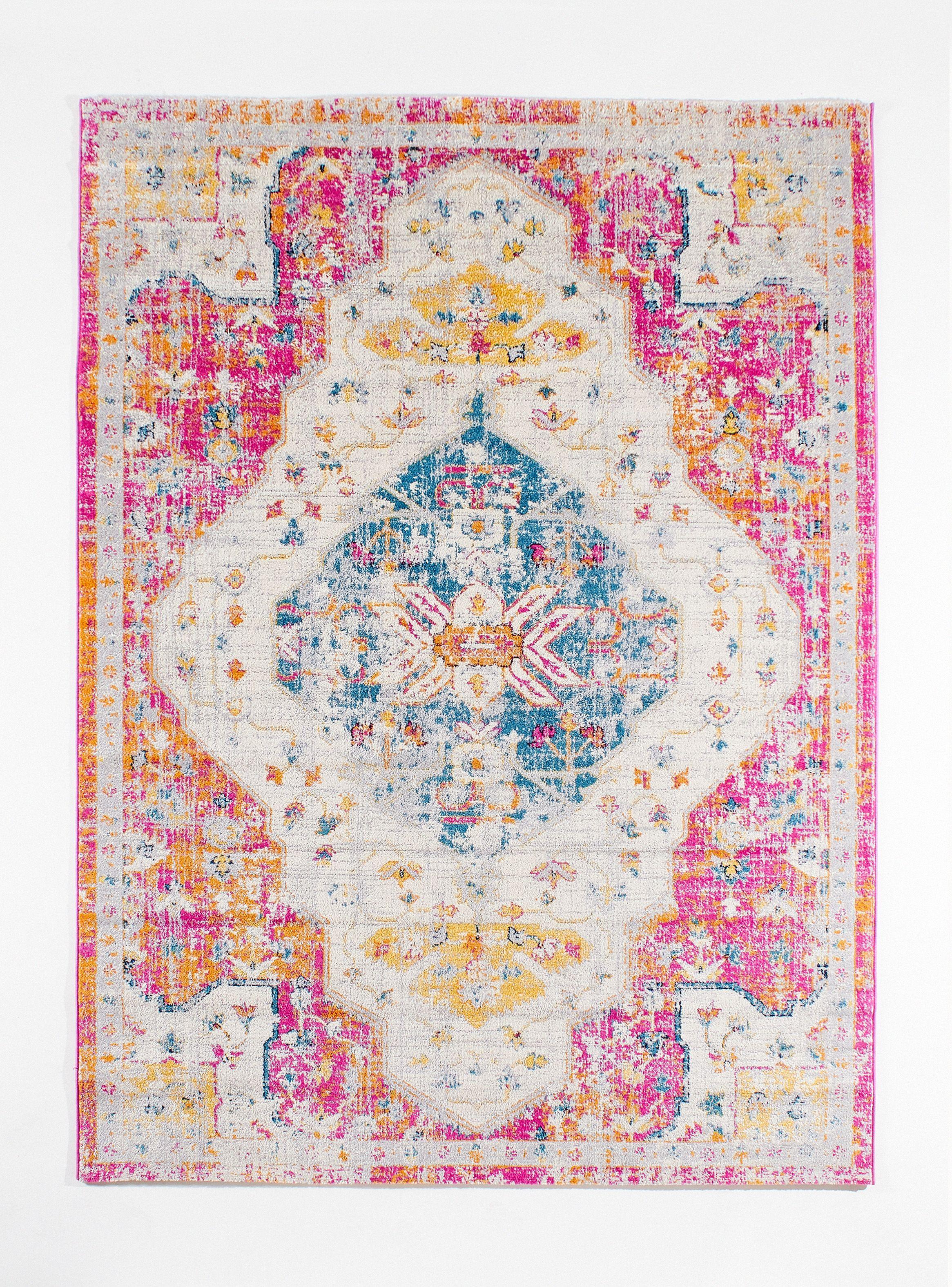 Alfombra 200 x 290 cm Romantic D1 Crema/Rosado-0