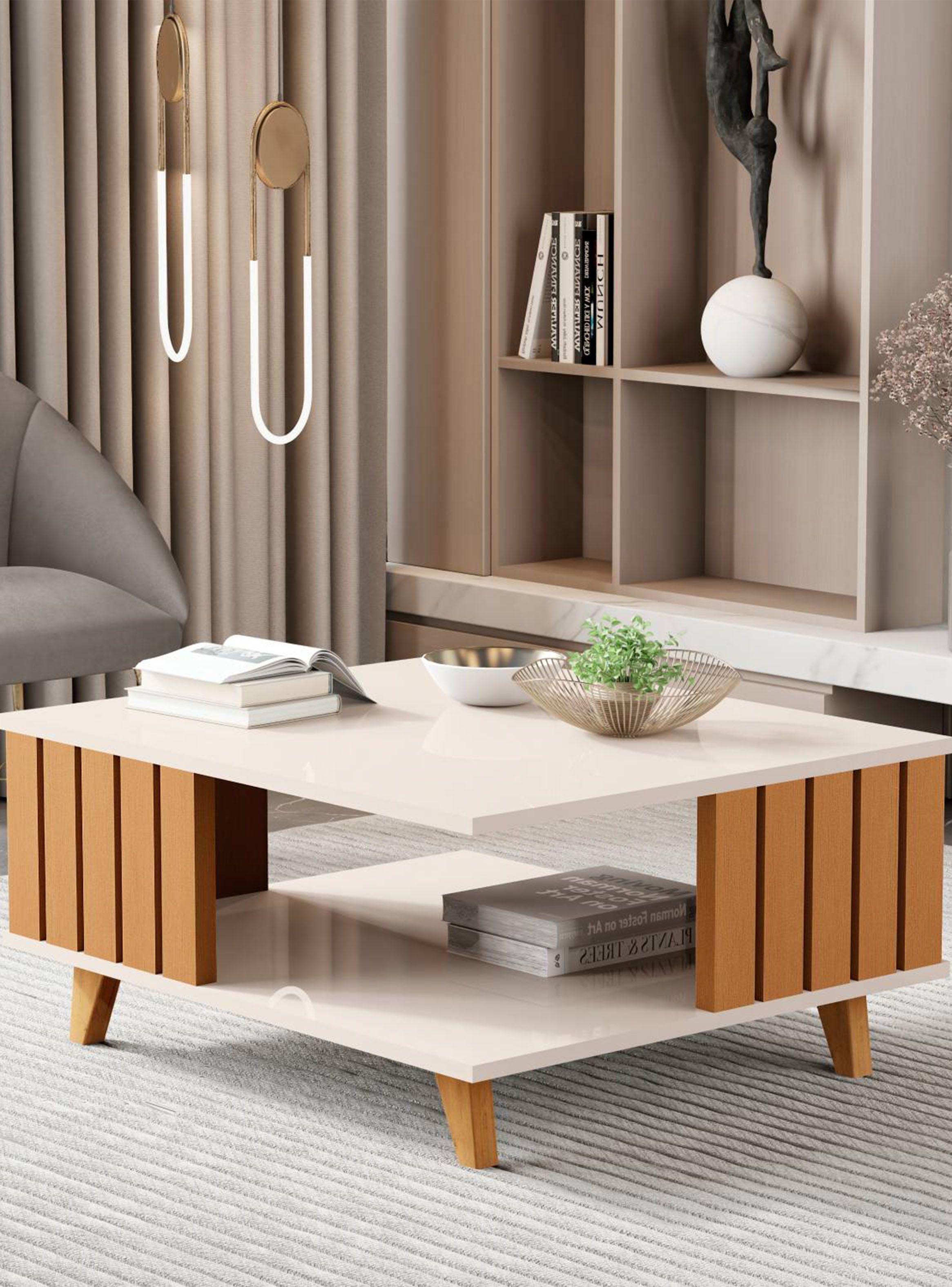 Mesa de Centro Acaí 60x70 cm Perla Caramelo-4