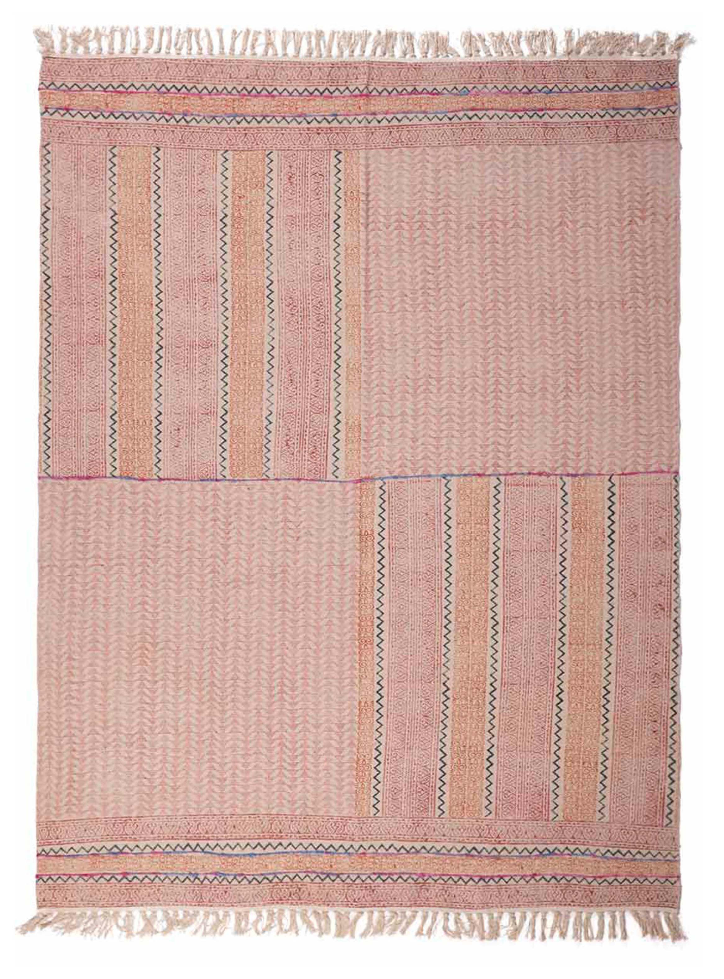 Alfombra Boho Ethnic Rosa 120 x 170 cm-0