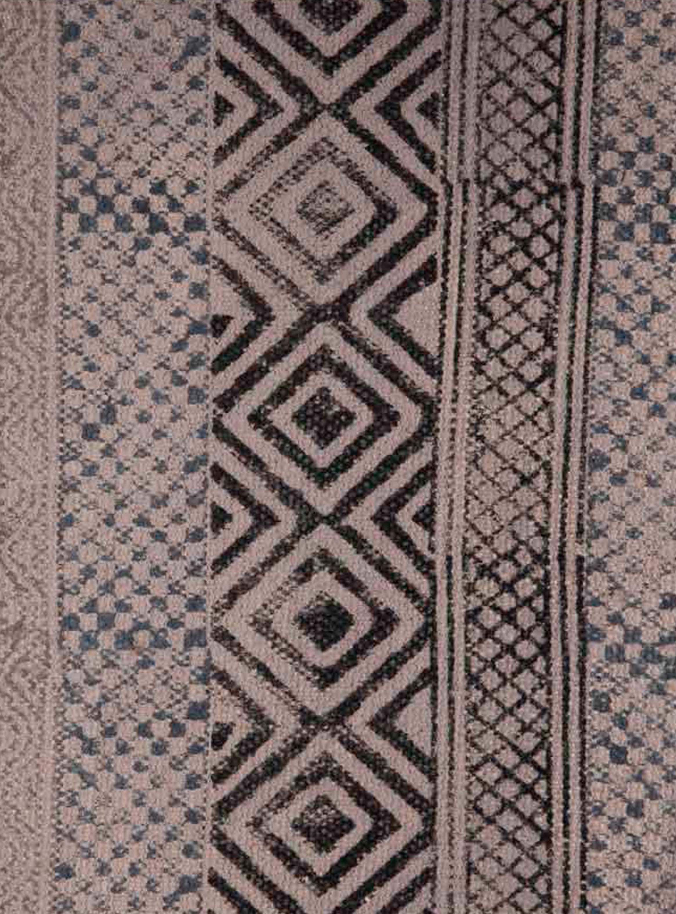 Alfombra Boho Ethnic Beige 140 x 200 cm Doble Líneas-1