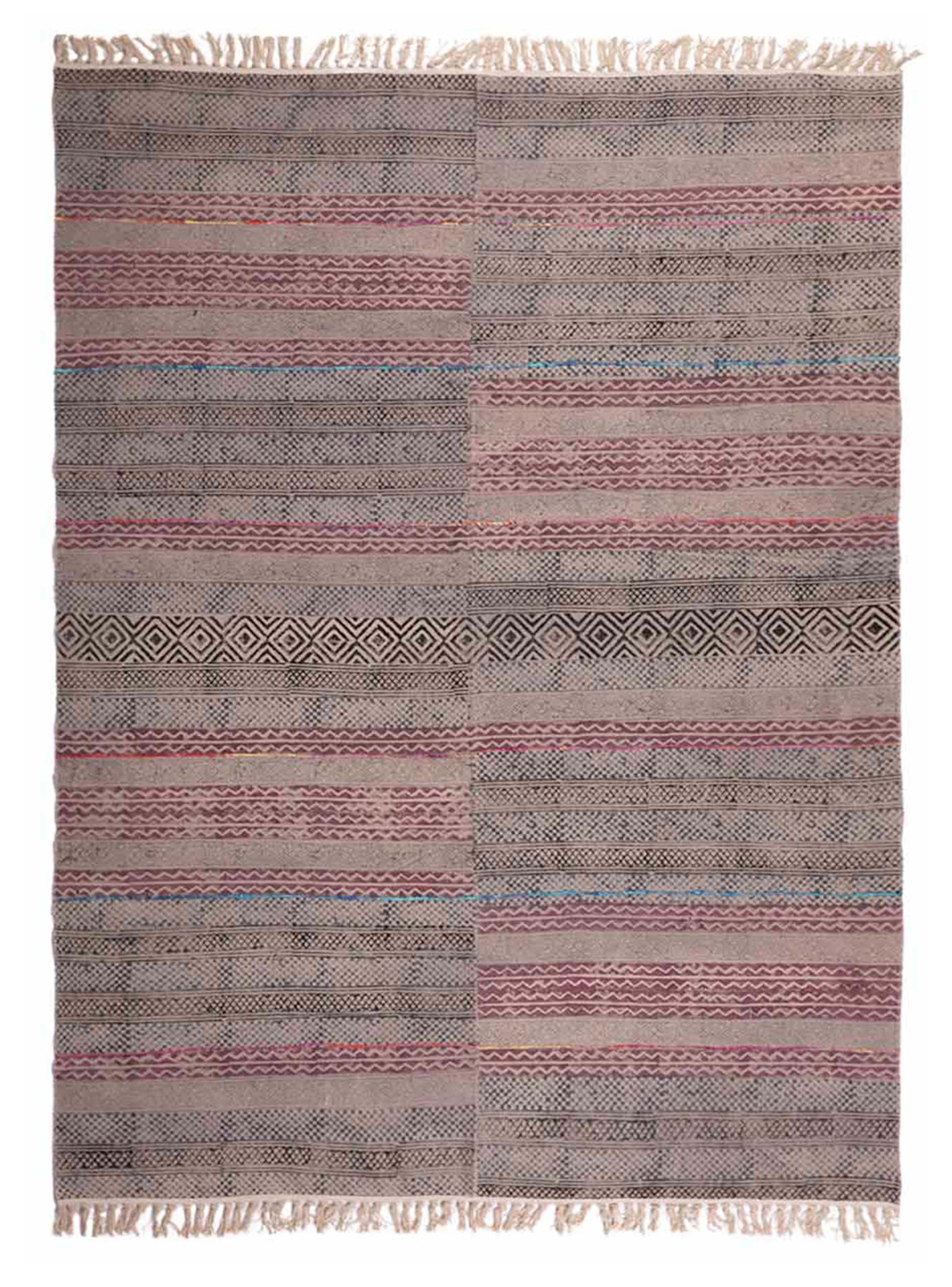 Alfombra Boho Ethnic Beige 140 x 200 cm Doble Líneas-0