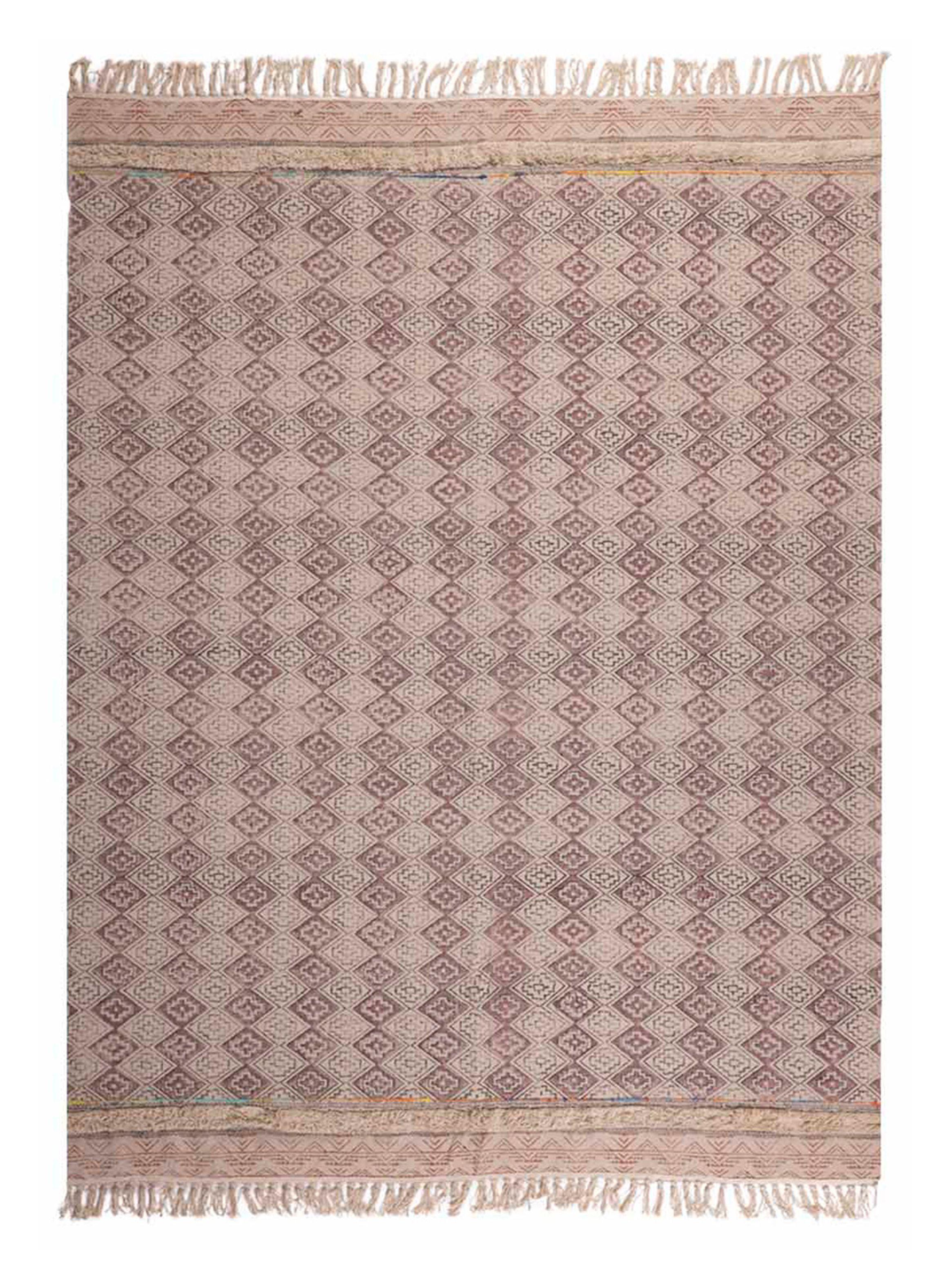 Alfombra Boho Ethnic Beige 160 x 230 cm Rombos-0