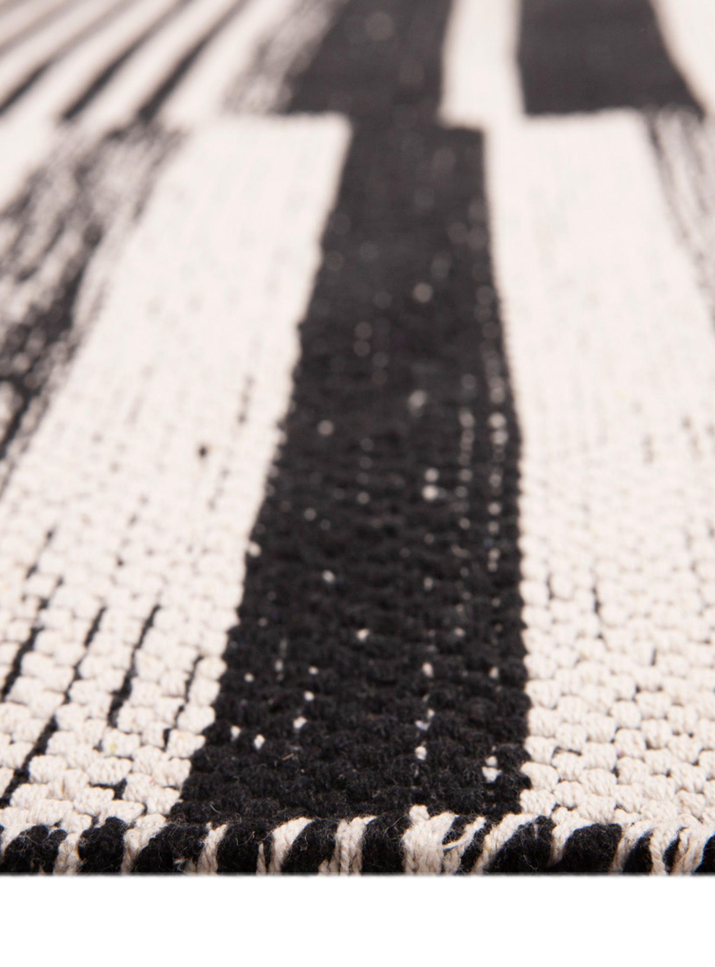 Alfombra Kelim Negro-Beige 160 x 230 cm-2