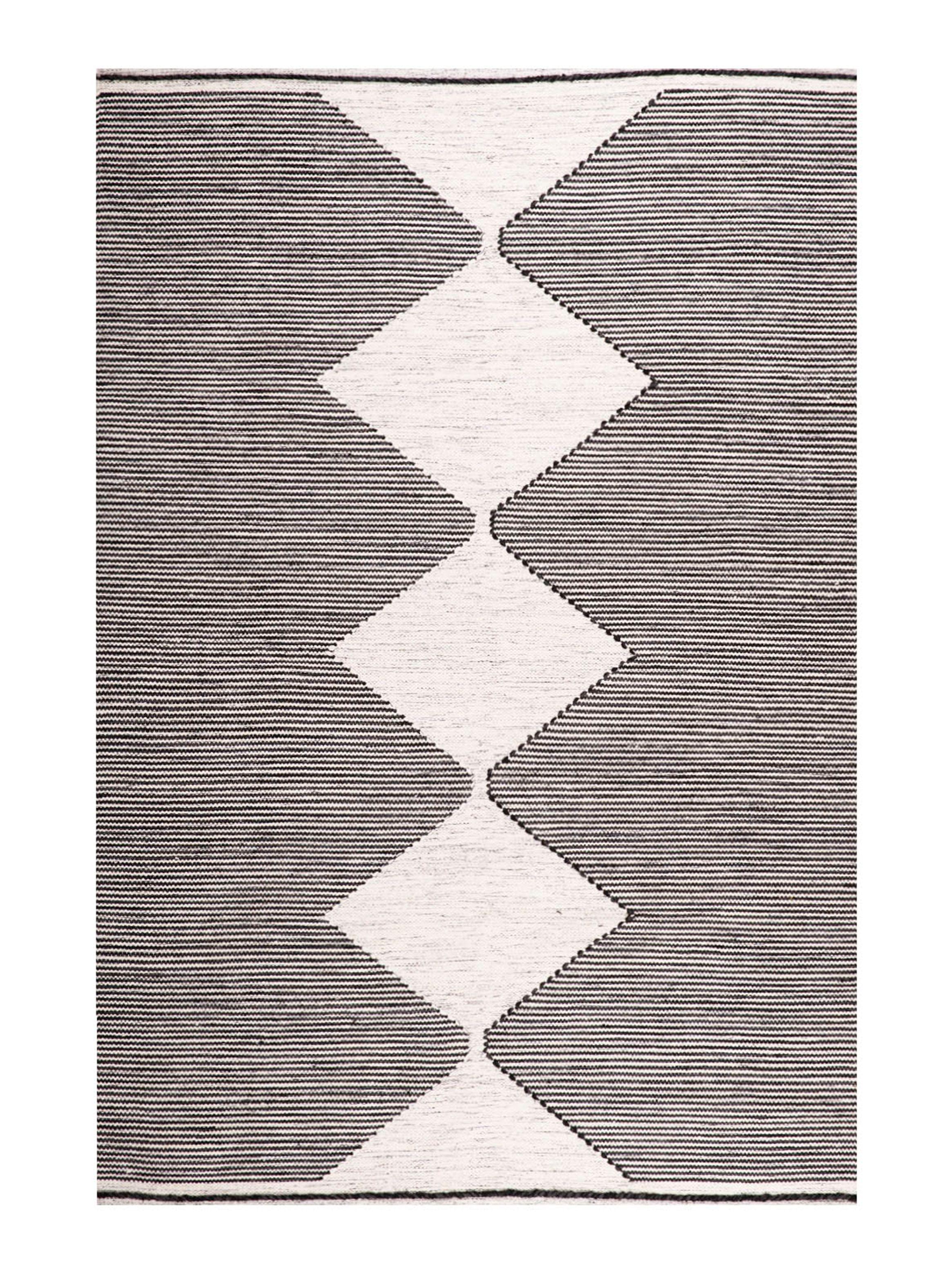 Alfombra Textur Negro-Blanco 190 x 290 cm-0