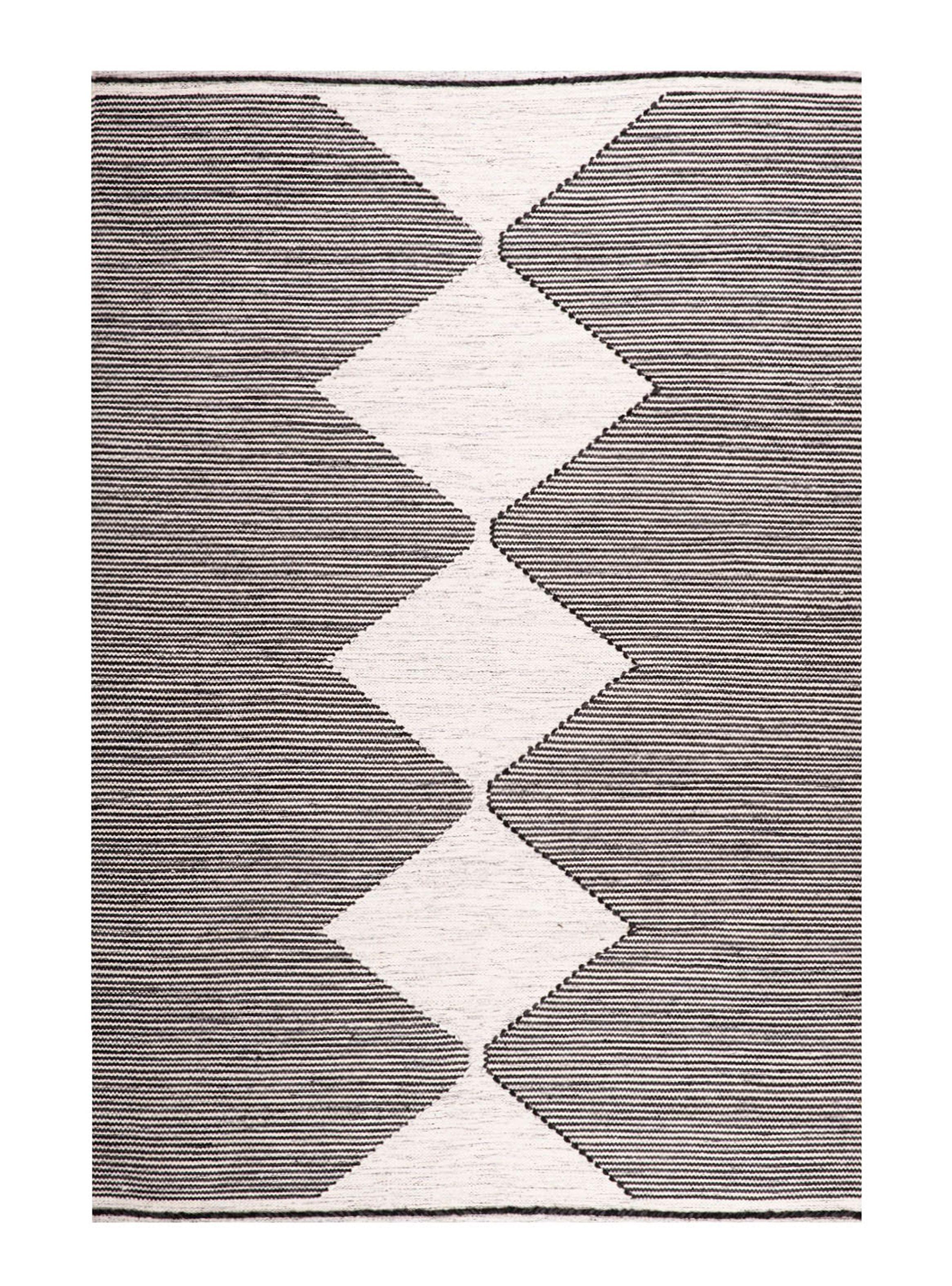 Alfombra Textur Negro-Blanco 230 x 330 cm-0