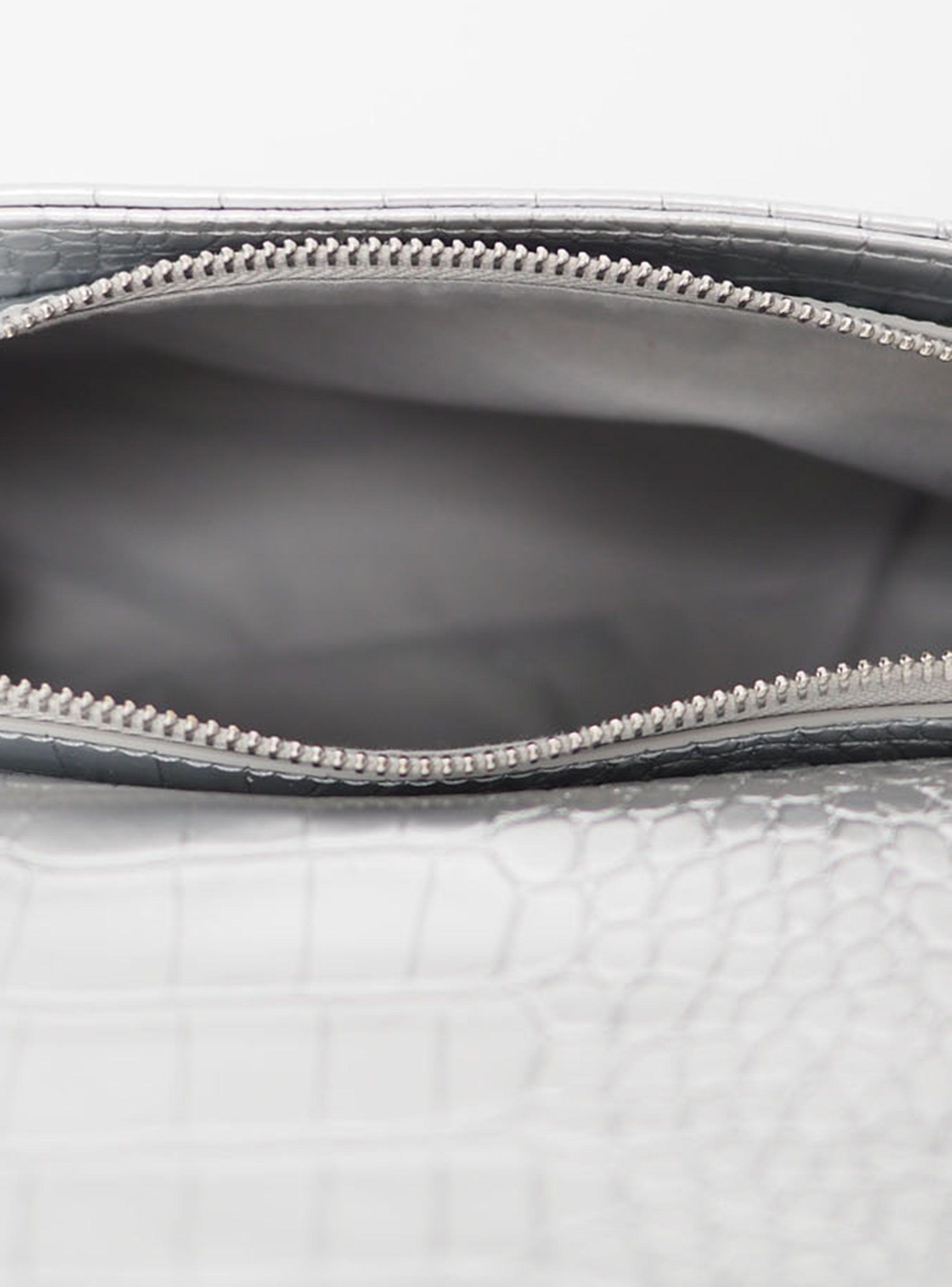 Cartera Croco Silver-4
