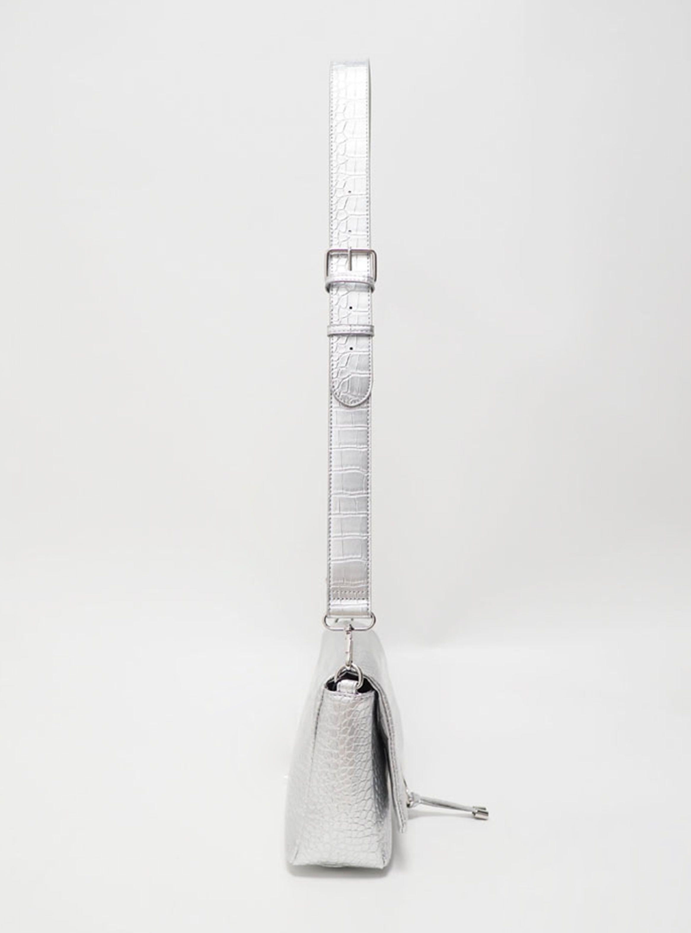 Cartera Croco Silver-3