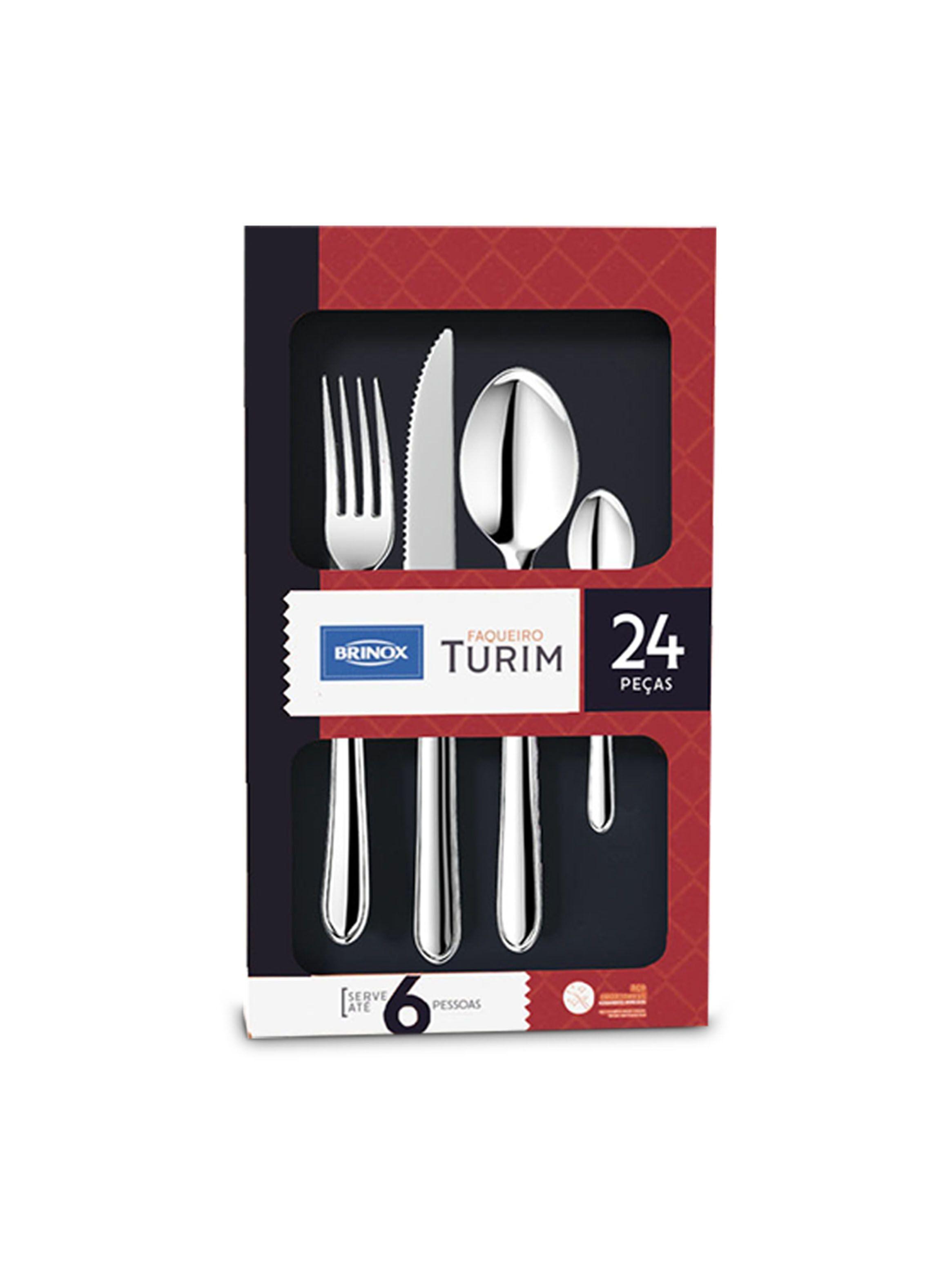 Set de Cubiertos 24 Piezas Turim Inox Brinox-0