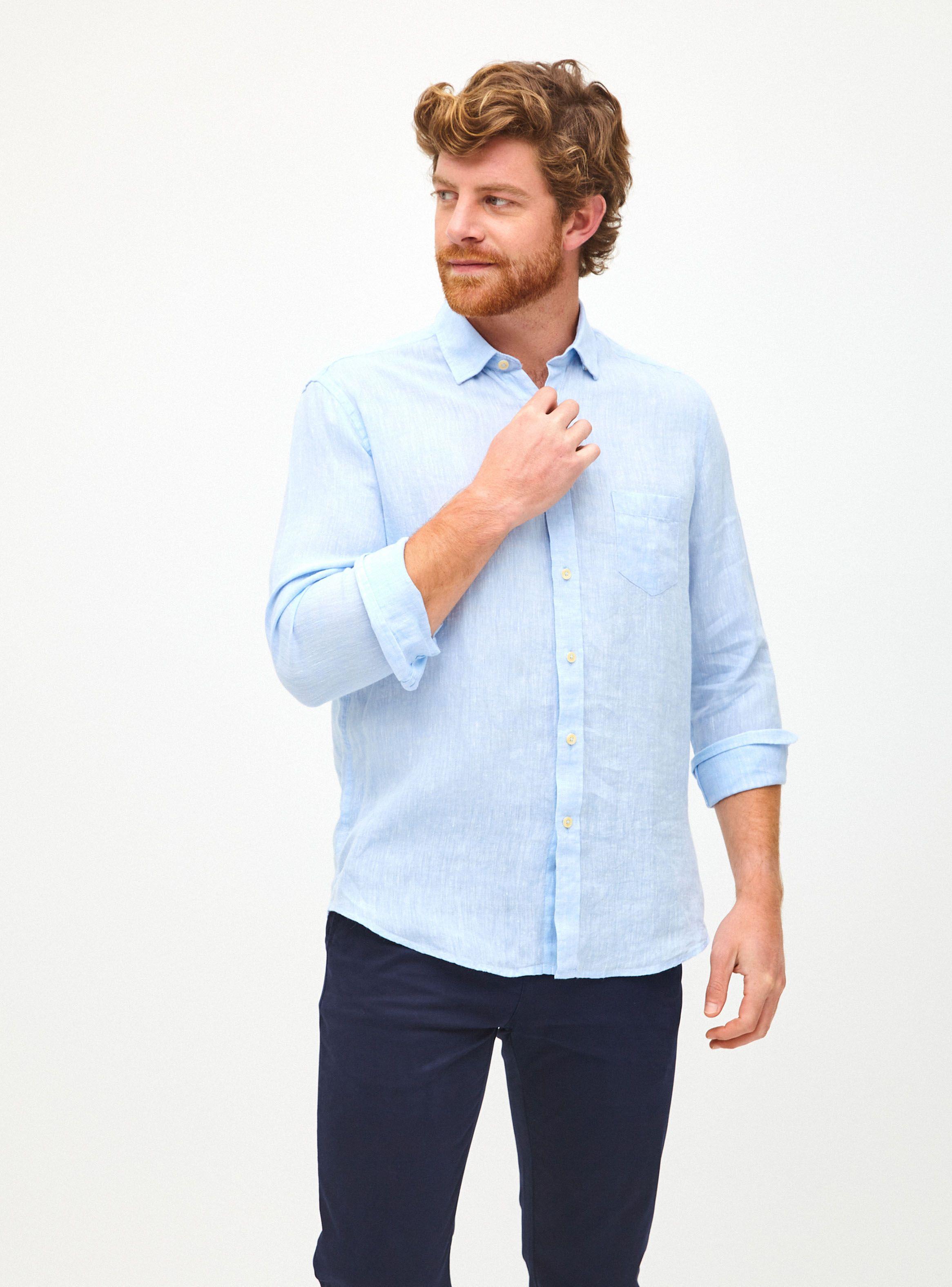 Camisa Lisa Manga Larga Lino-0