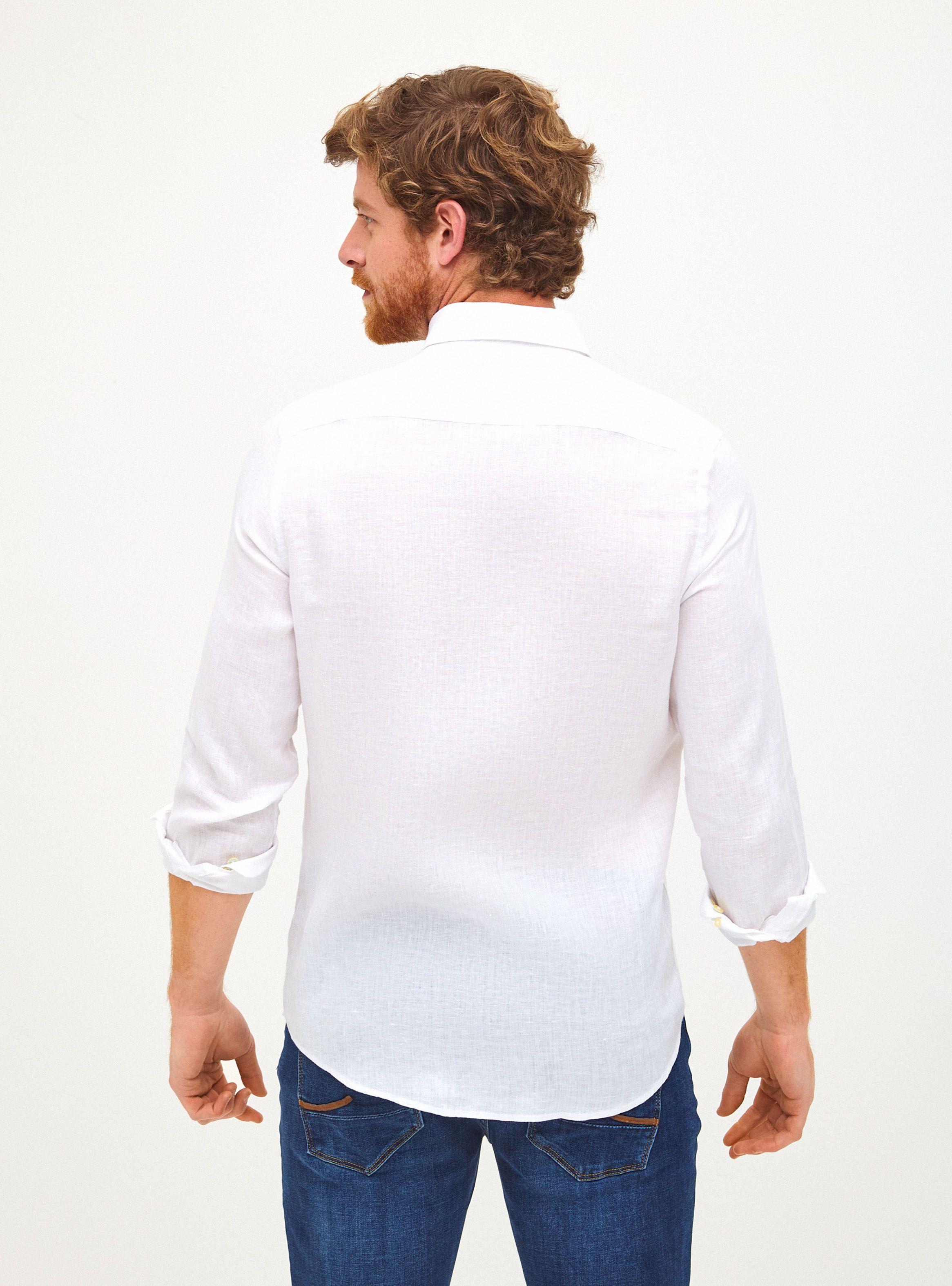 Camisa Lisa Manga Larga Lino-1