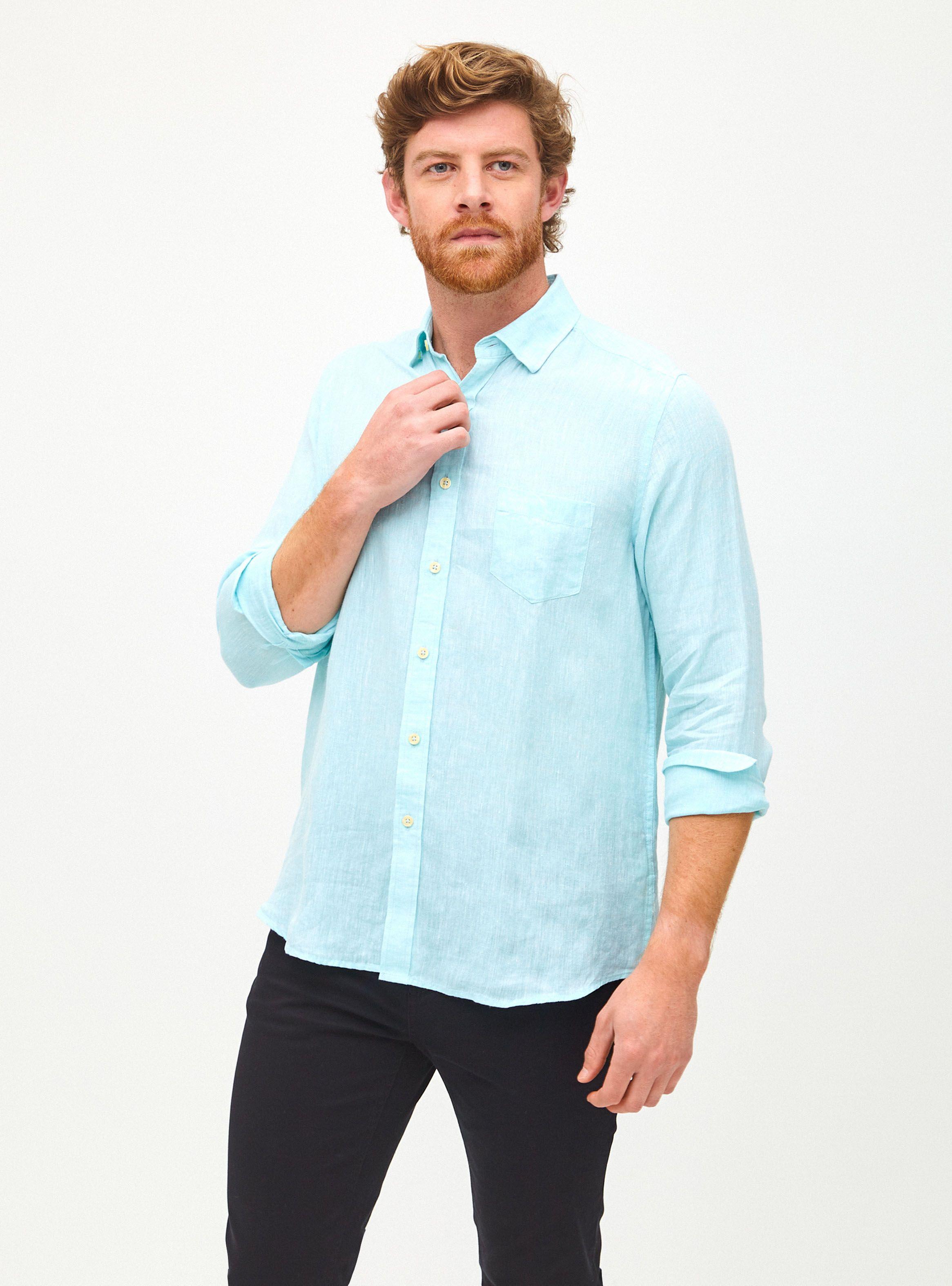 Camisa Lisa Manga Larga Lino-0