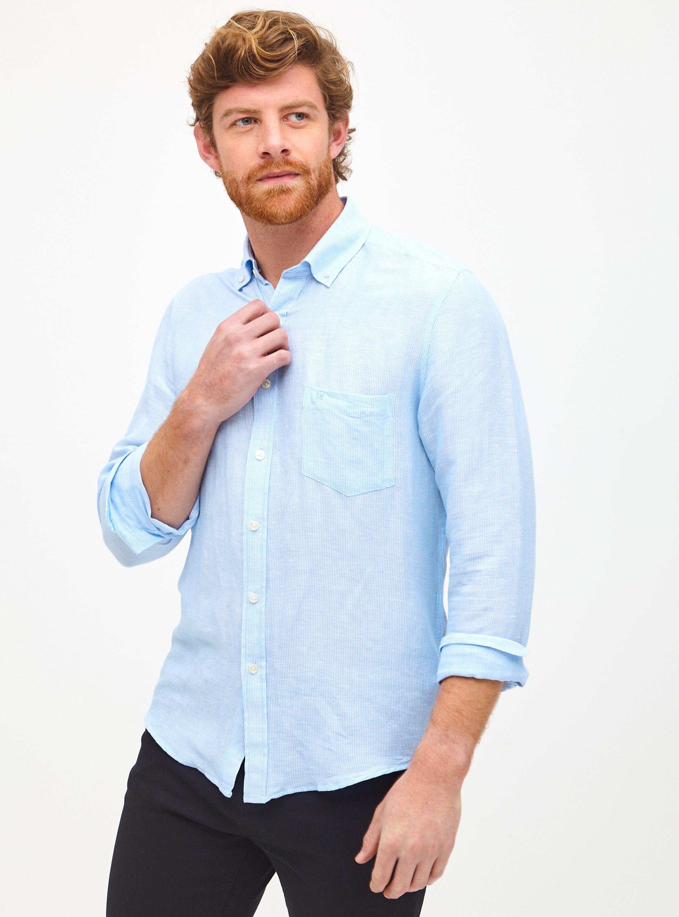 Camisa Rayada con Bolsillo-0