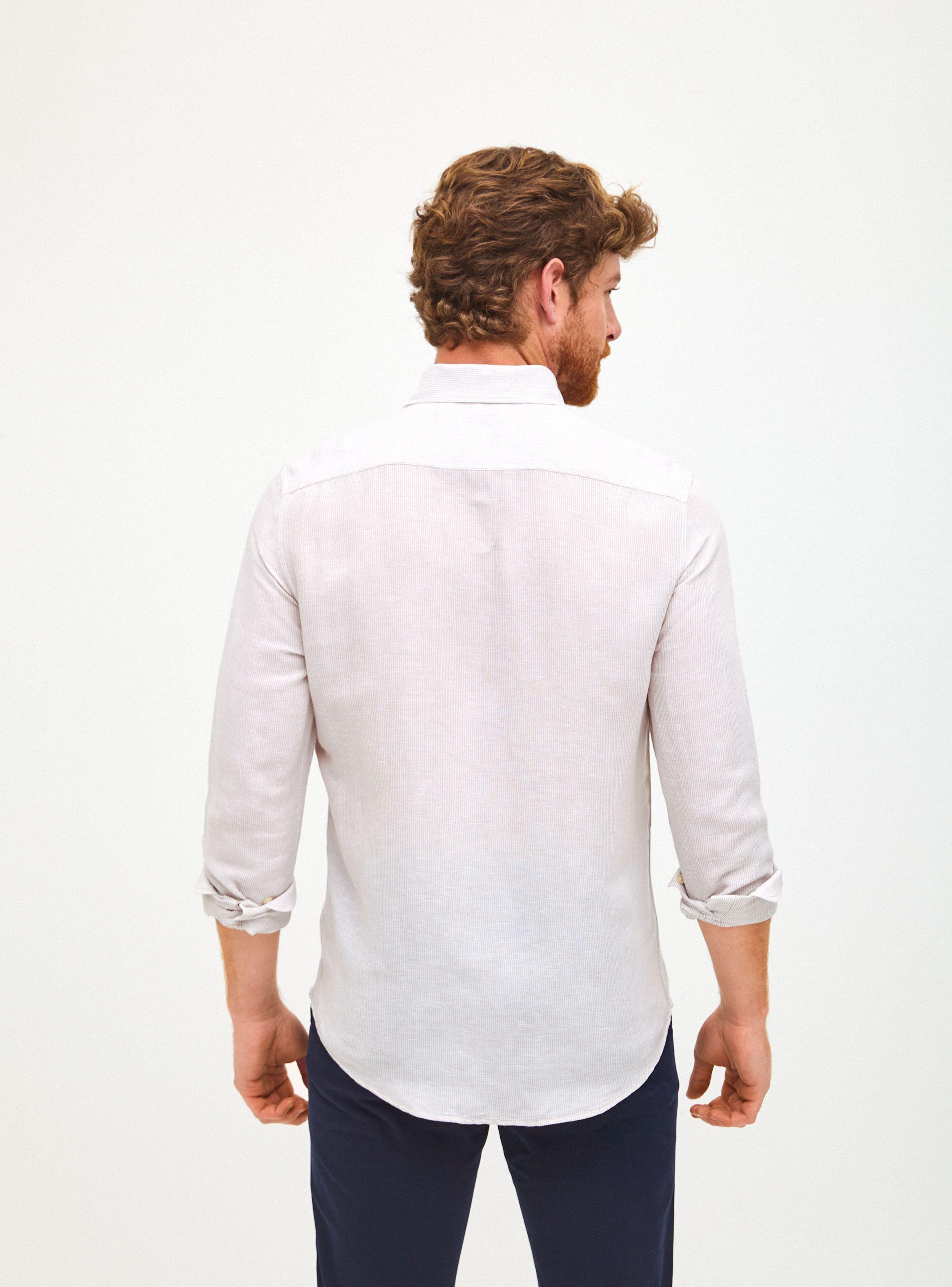 Camisa Rayada con Bolsillo-1