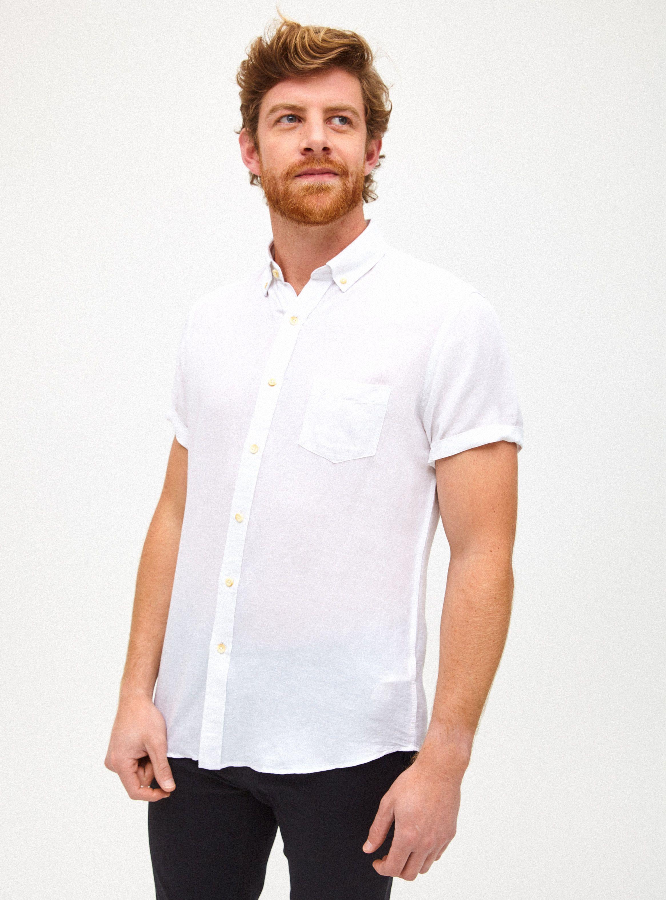 Camisa Bolsillo Manga Corta Lisa-0