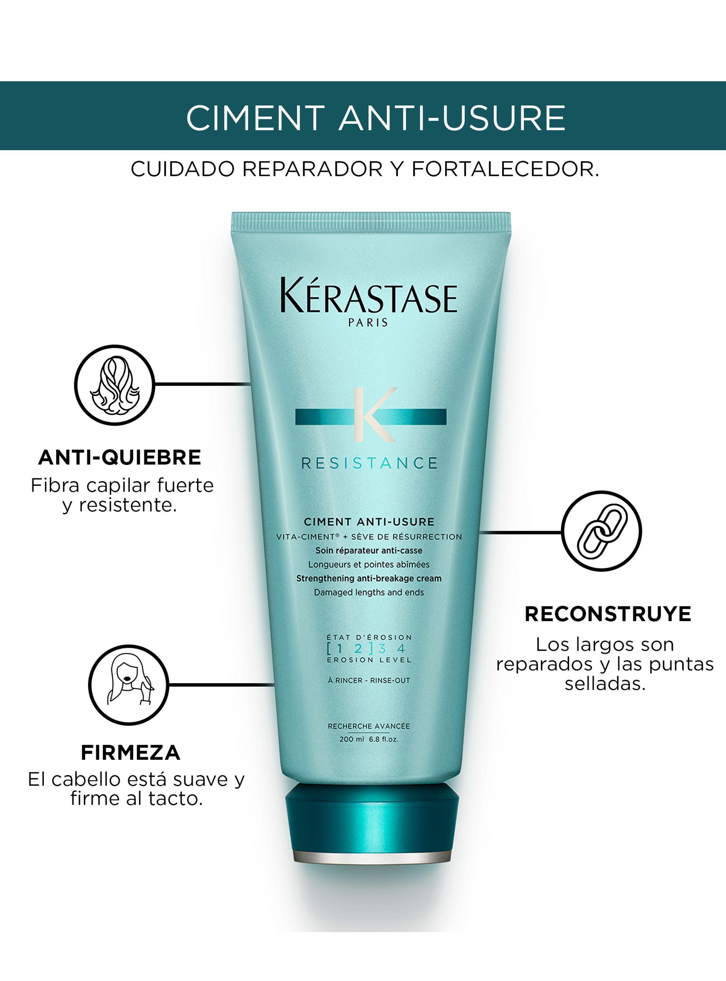Acondicionador Reparación Cabello Frágil y Debilitado Ciment Anti-Usure Resistance 200ml-3