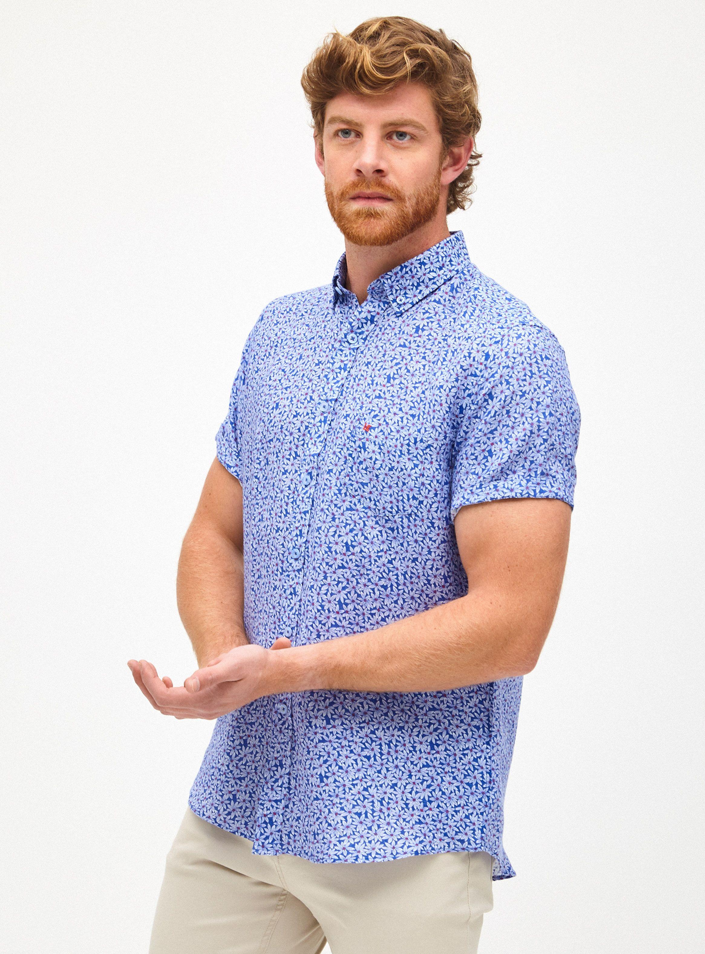 Camisa Bolsillo Manga Corta Mini Print-0