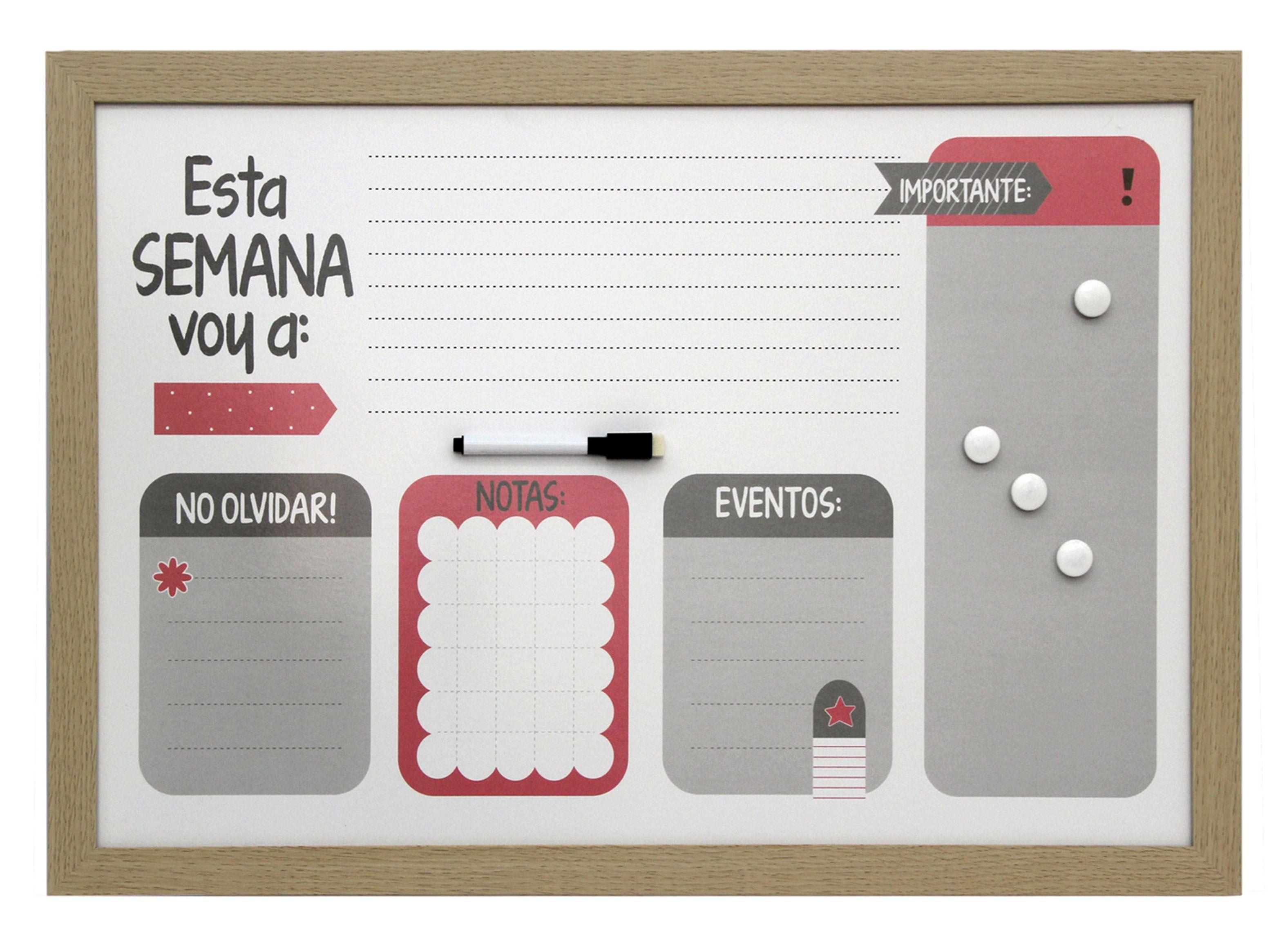 Pizarra VGO Plástica Teenager Madera Clara 40 x 60 cm-0