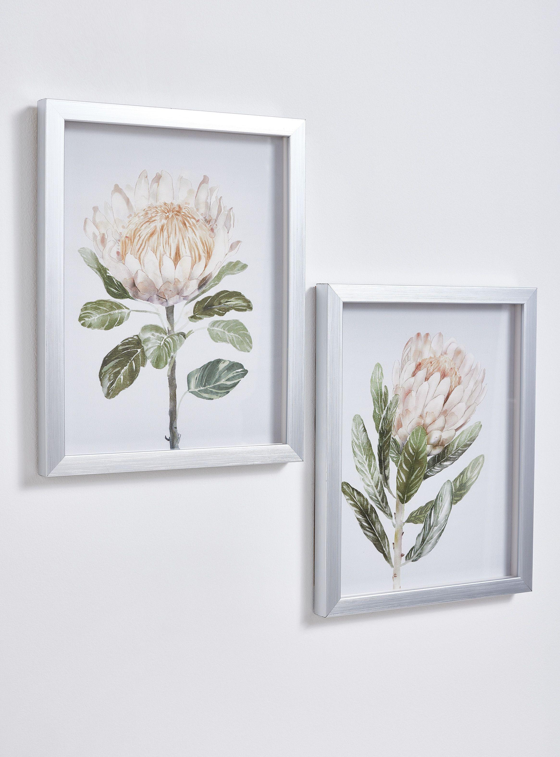 Set Dos Cuadros Flor 28 x 35 cm-1