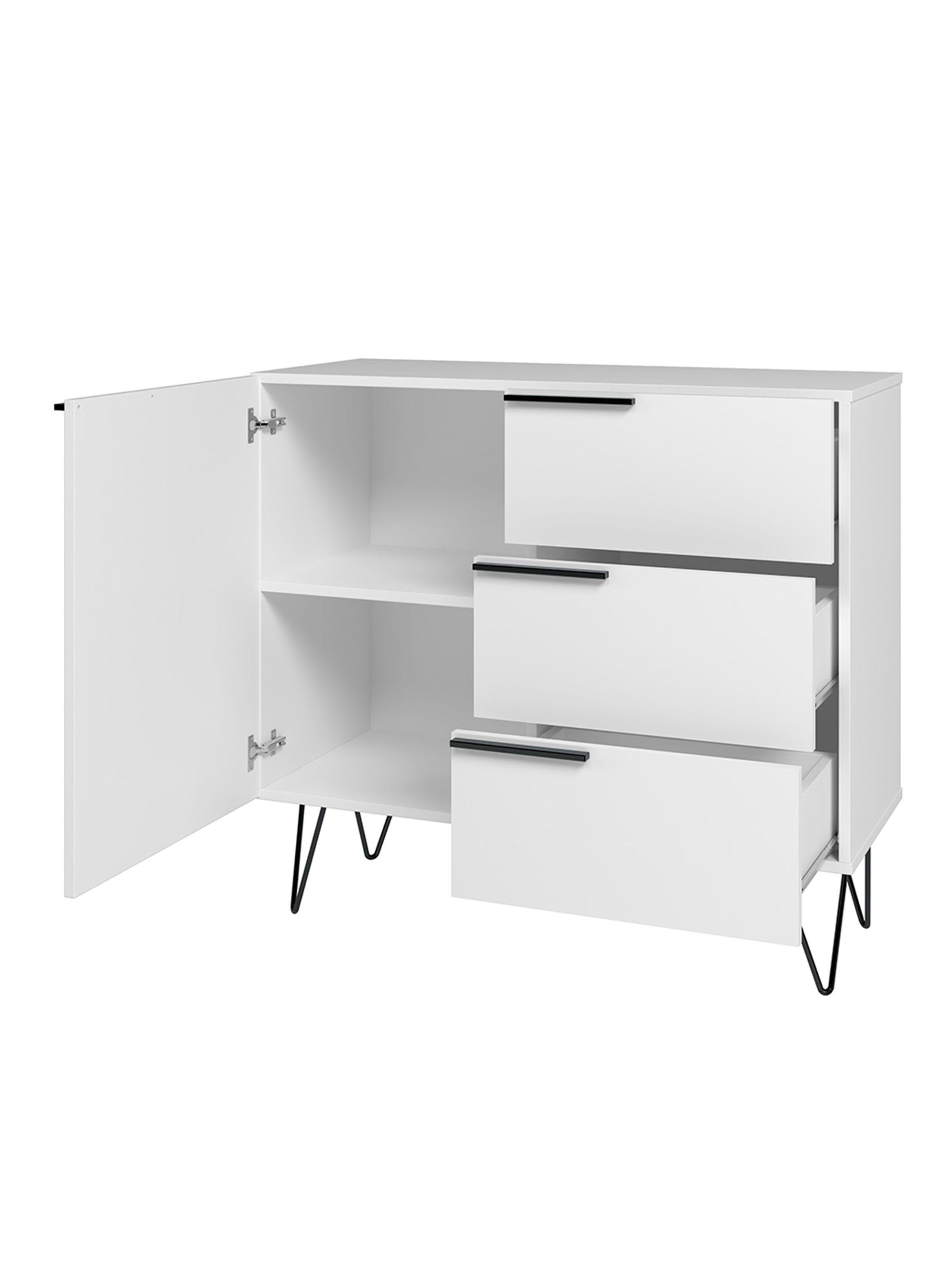 Aparador Buffet 1 Puerta 3 Cajones Phoenix-2