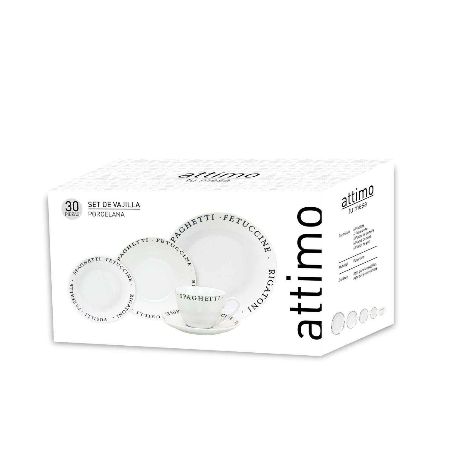 Set Porcelana 30 Piezas Fetuccine Attimo-3