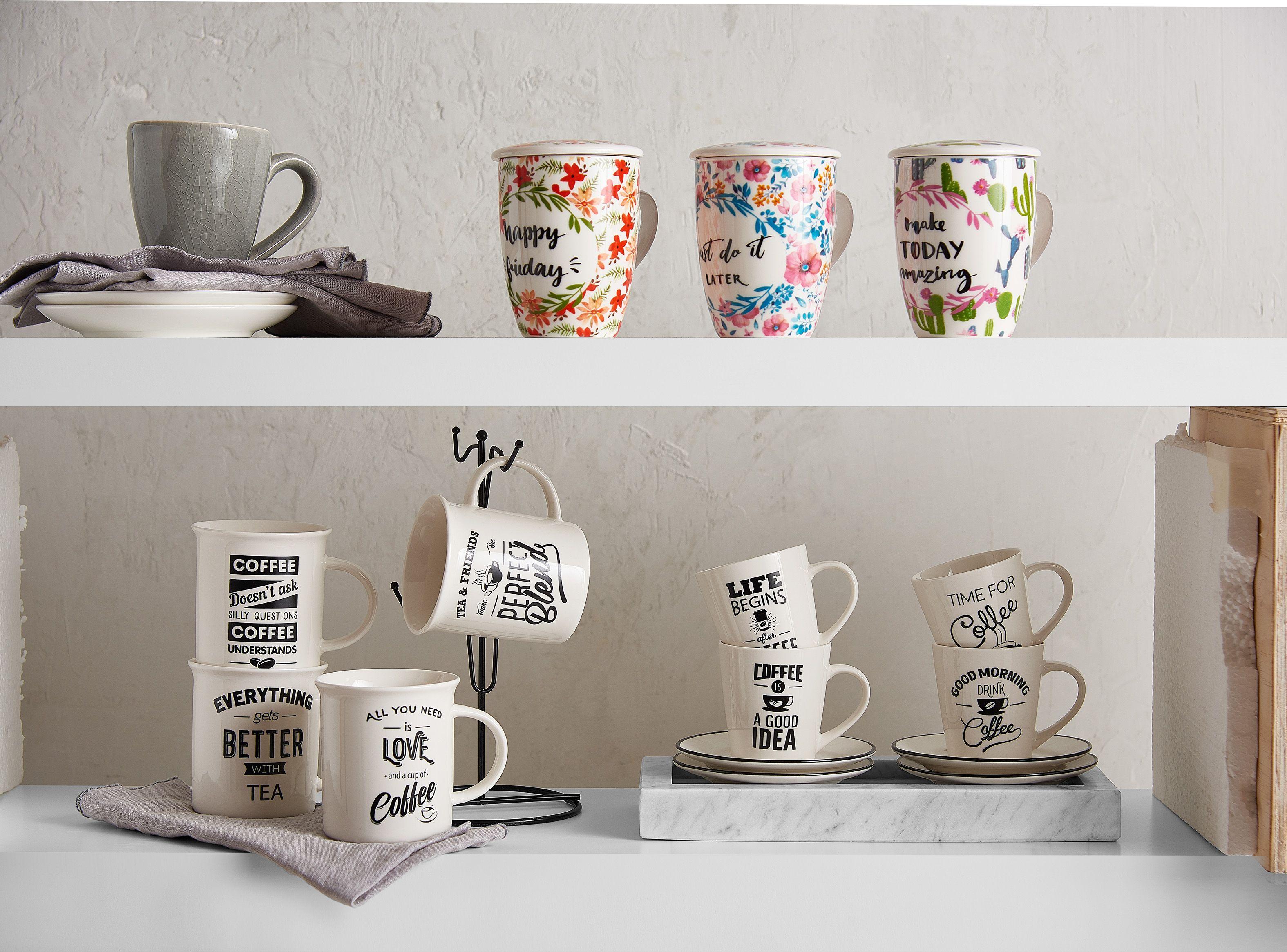 Set 4 Tazas Café + Plato Porcelana Attimo-5