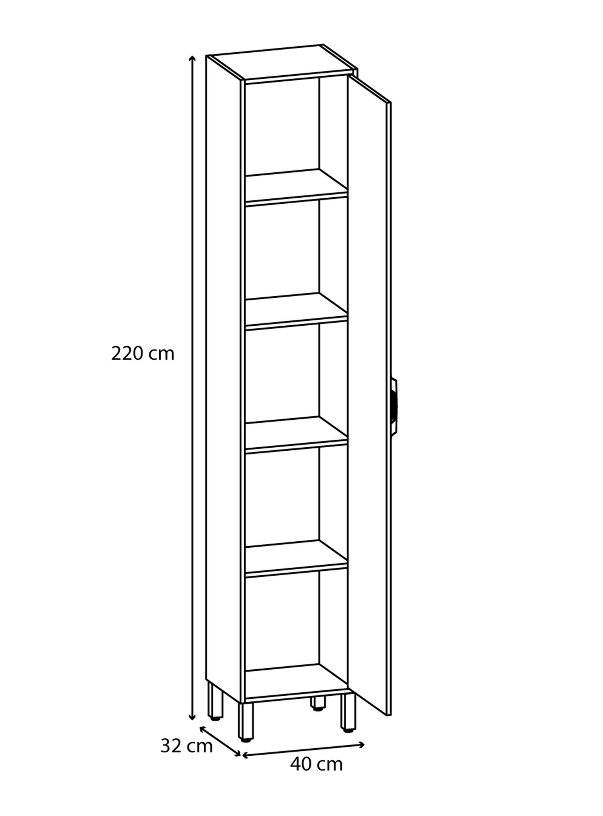 Mueble para Cocina con Puerta y 4 Repisas Geometric-1