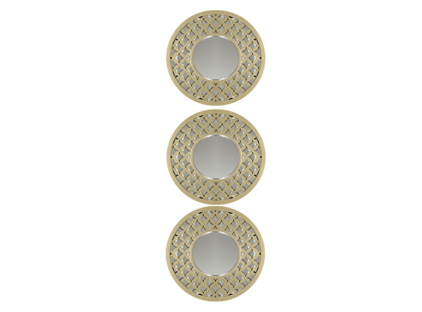 Set 3 Espejos Red Color Attimo-0