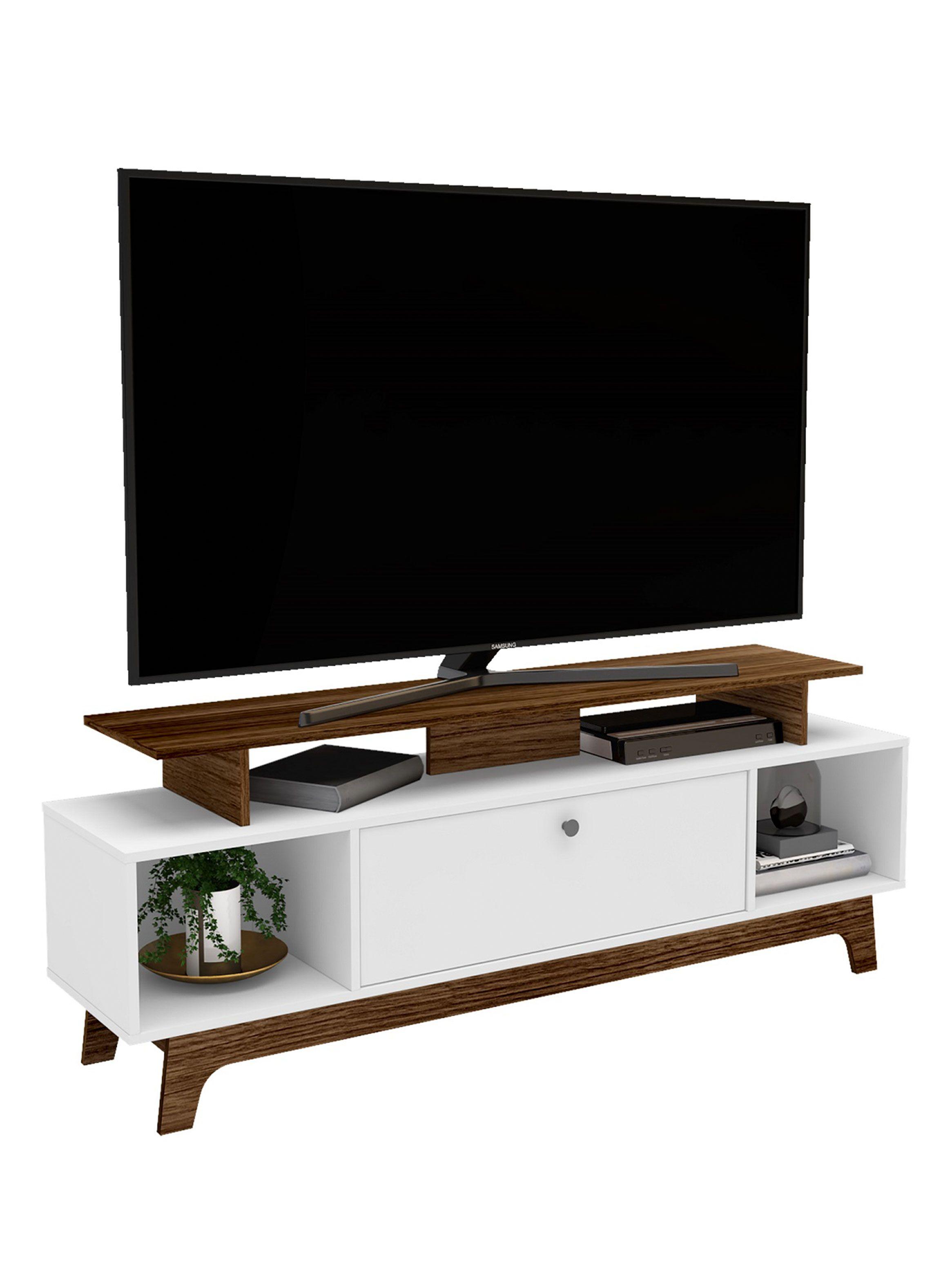 Rack Tv Toronto 1 Puerta Blanco-4