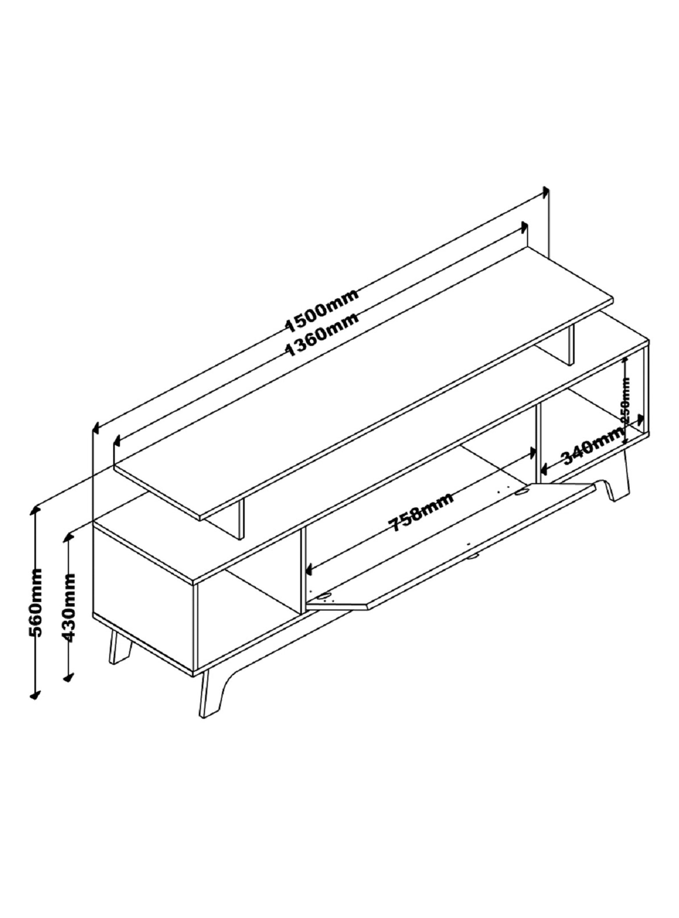 Rack Tv Toronto 1 Puerta Blanco-1
